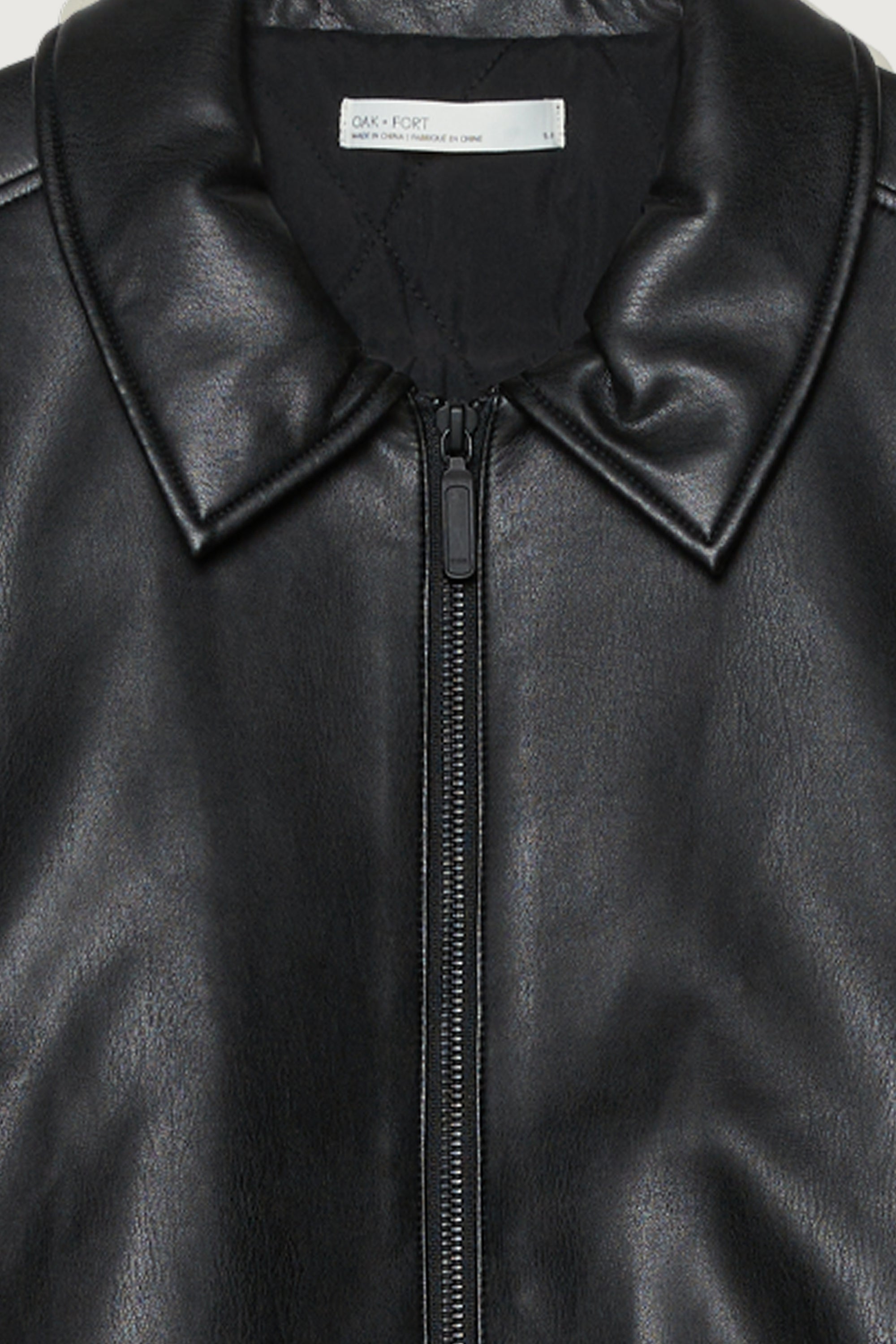 VEGAN LEATHER BOMBER JACKET Clearance Free Shipping