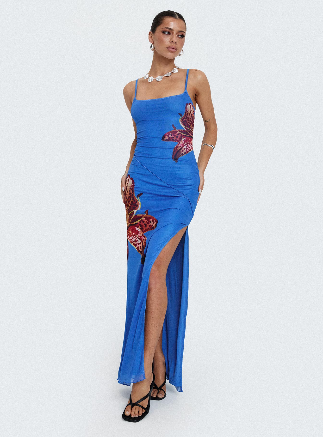 Bespoke Maxi Dress Blue Best Pices Sale Online