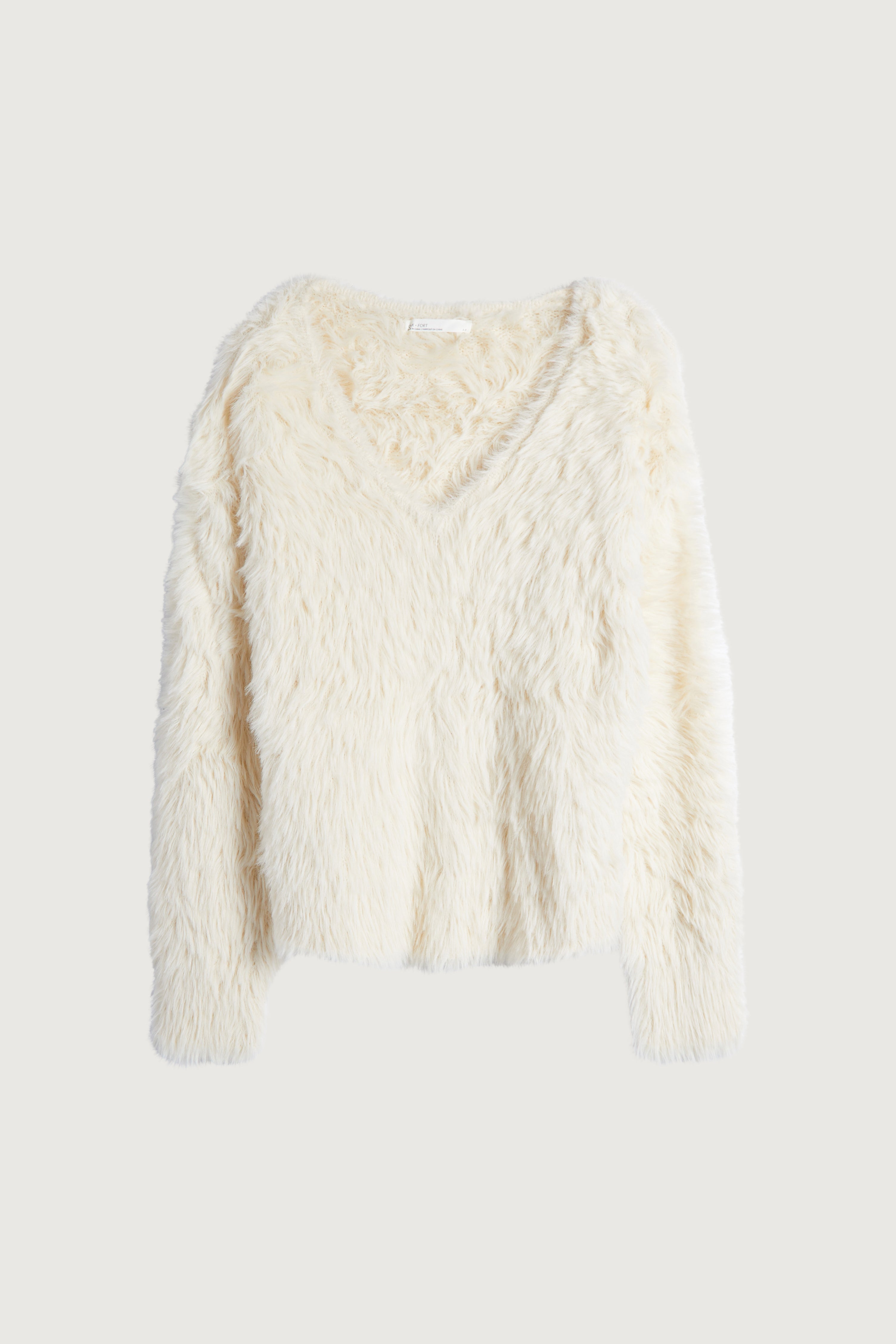 FUZZY V-NECK SWEATER Cheap Sale Looking For