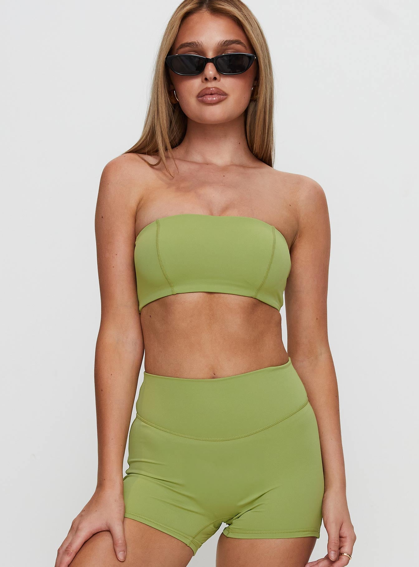 End Goal Active Bandeau Top Green High Quality For Sale