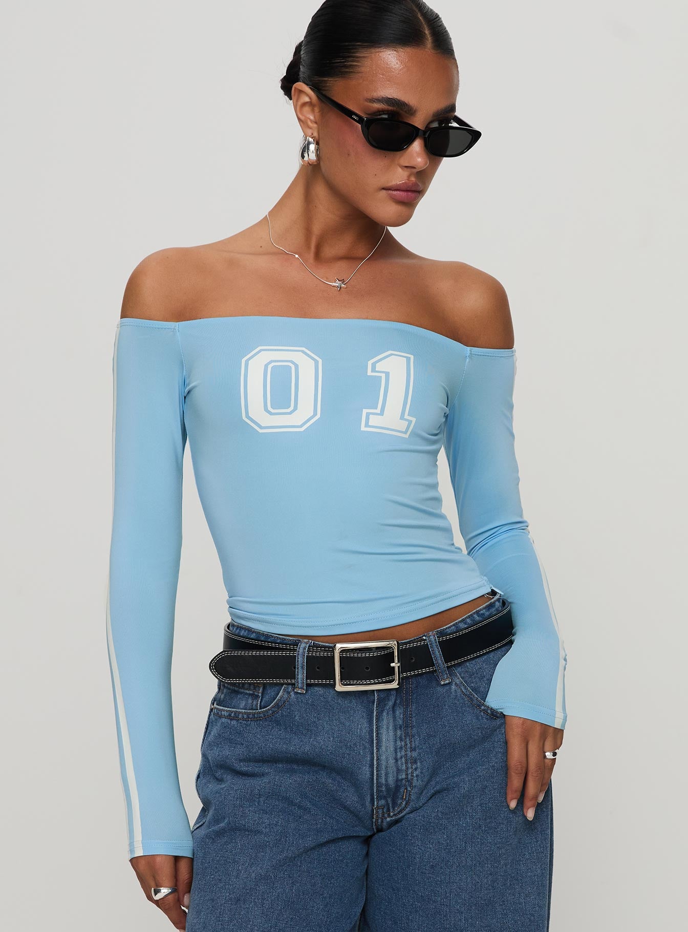 One And Only Long Sleeve Top Blue Big Discount Cheap Pice