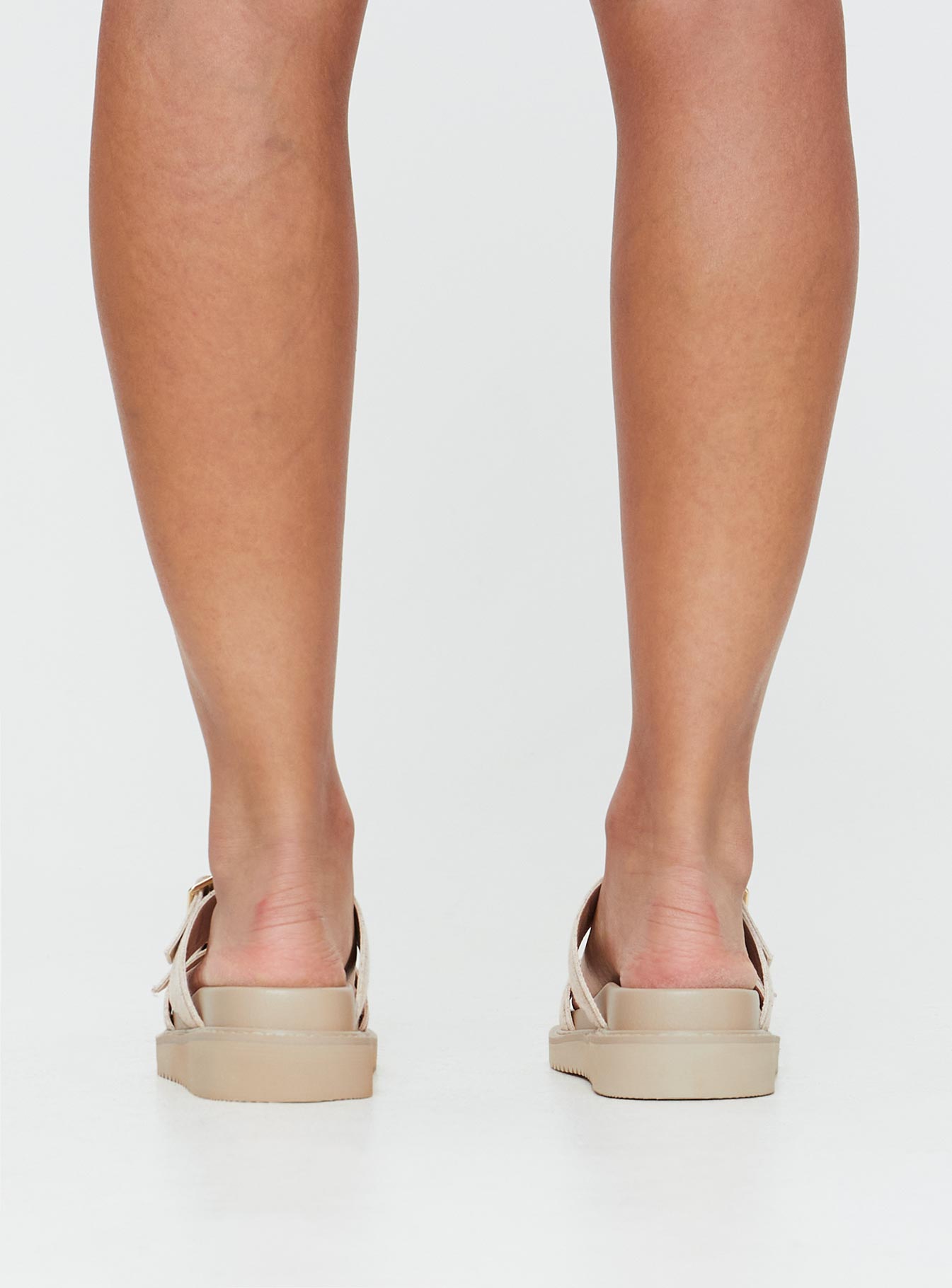 Roxxie Sandals Beige Linen Sale Nicekicks