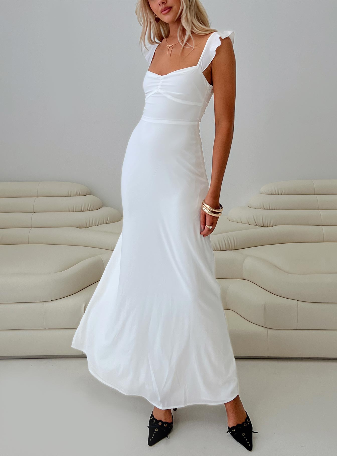 Landon Maxi Dress White Original For Sale