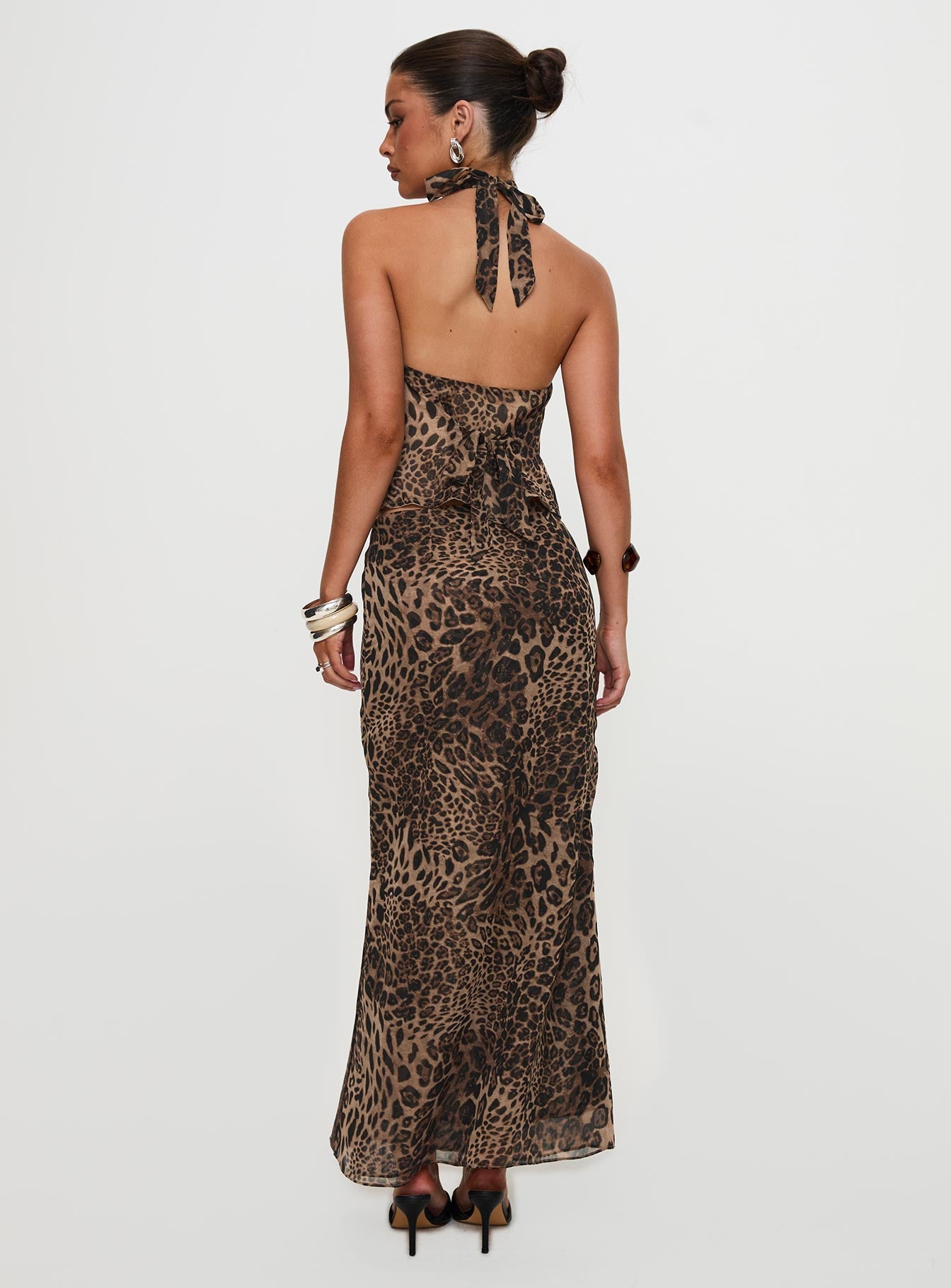 Eleganza Maxi Skirt Leopard Get To Buy Sale Online