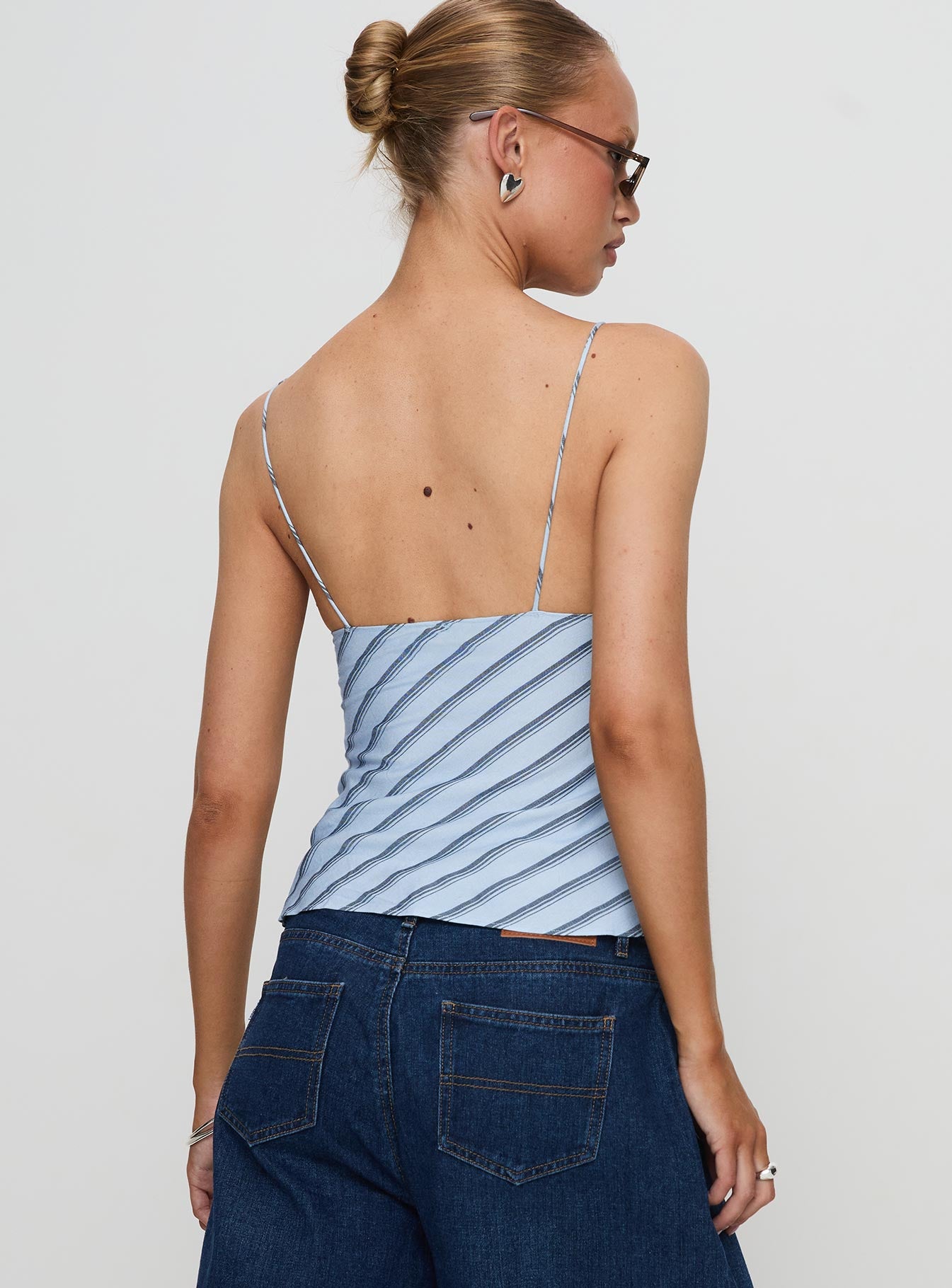 Mariah Top Blue Stripe Buy Cheap Low Shipping