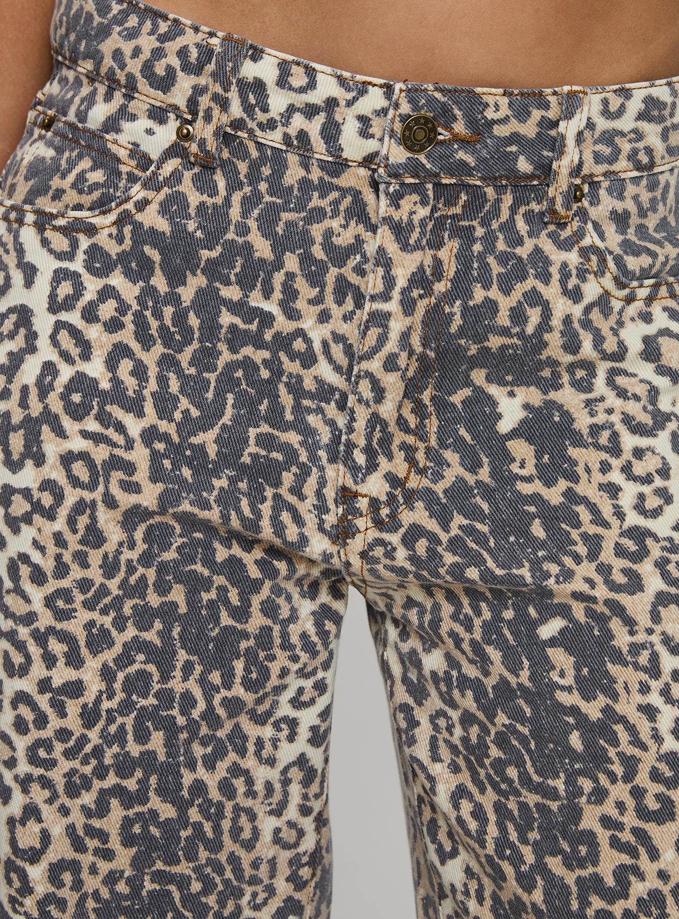 Top Model Jeans Leopard Fade In China Cheap Pice