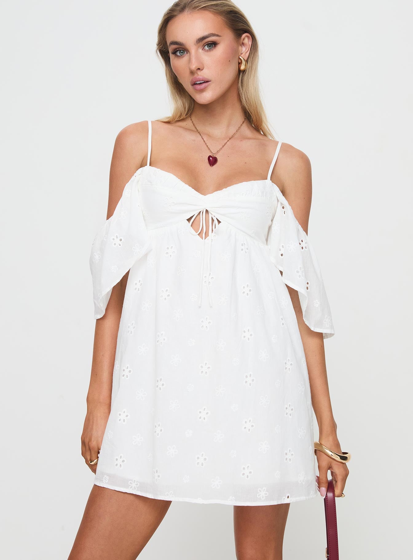 Cene Mini Dress White Clearance Original