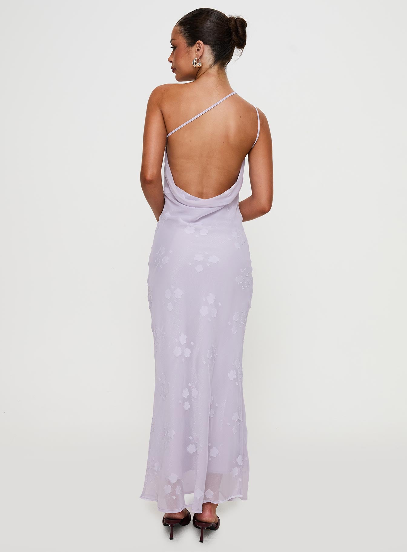 Jazmira One Shoulder Maxi Dress Lilac Fashion Style For Sale