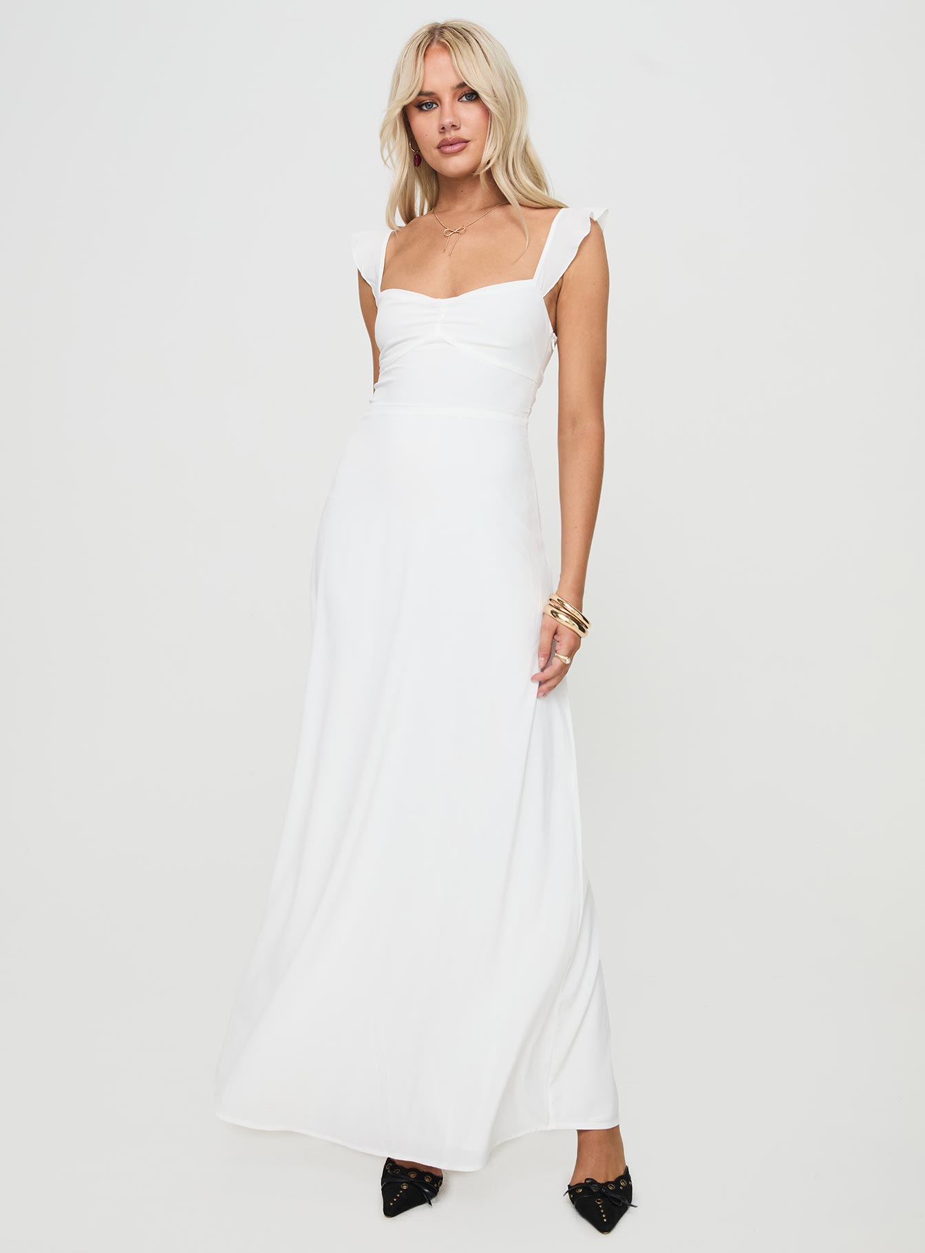 Landon Maxi Dress White Original For Sale