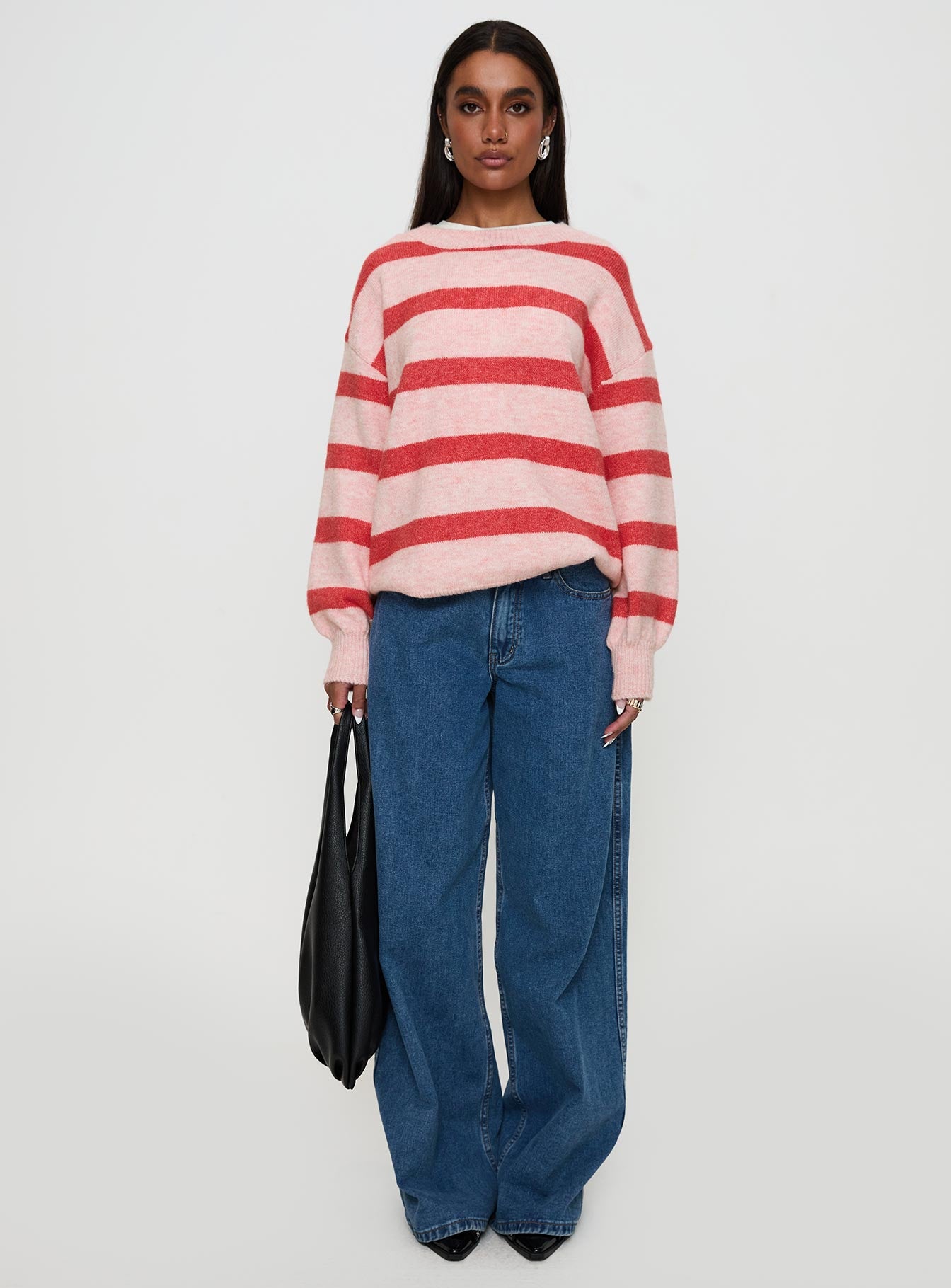 Ryanna Sweater Pink / Red Stripe Discount Countdown Package