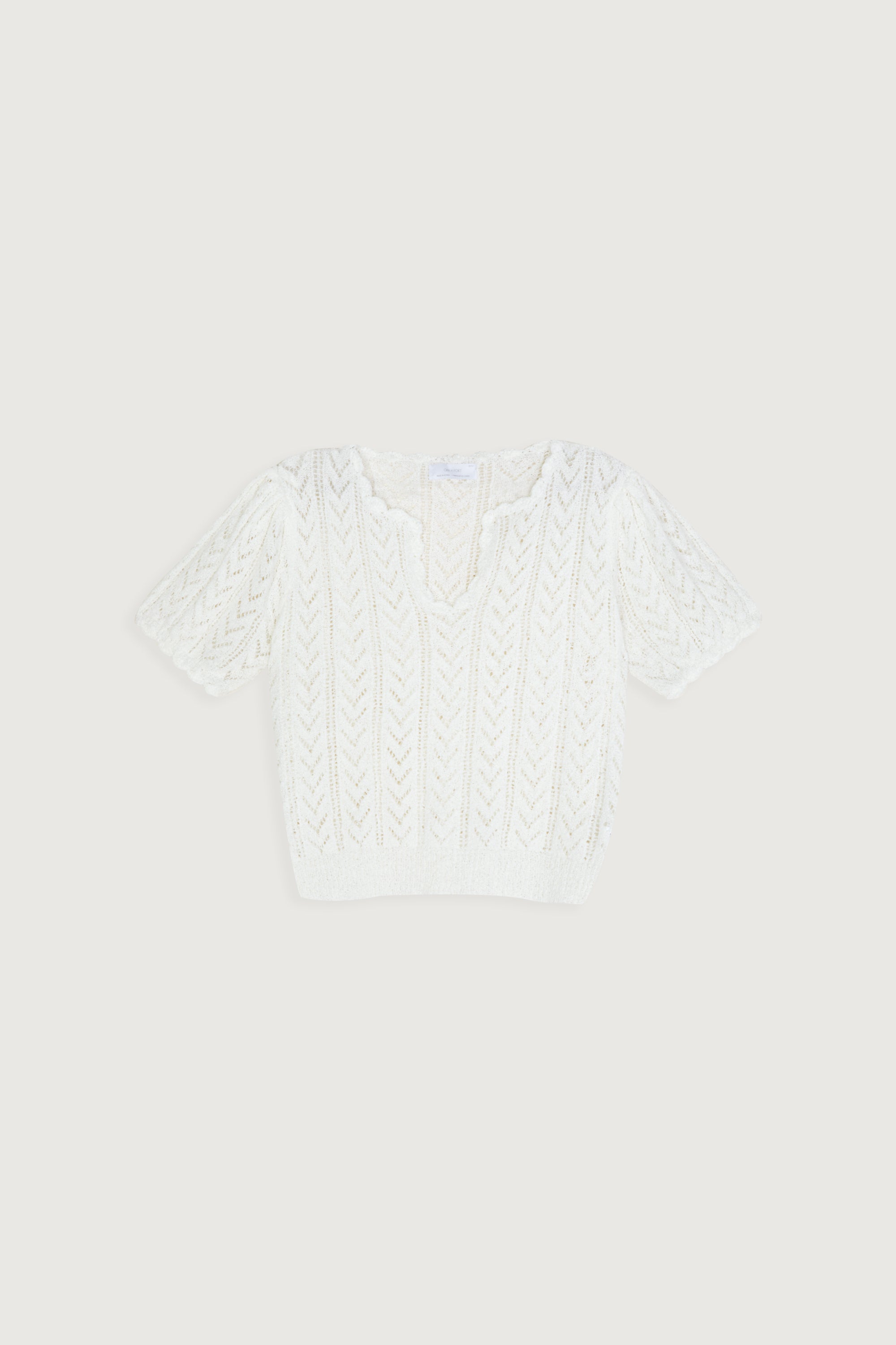 POINTELLE KNIT CROPPED TOP Outlet Cheap Quality