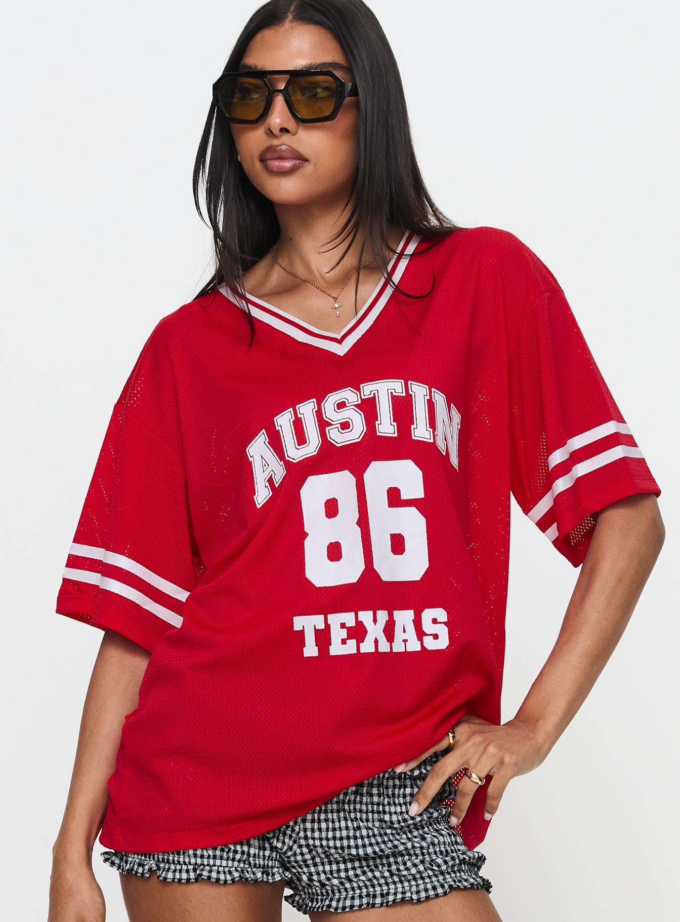 Austin Texas Sports Jersey Top Red Footlocker Finishline Online