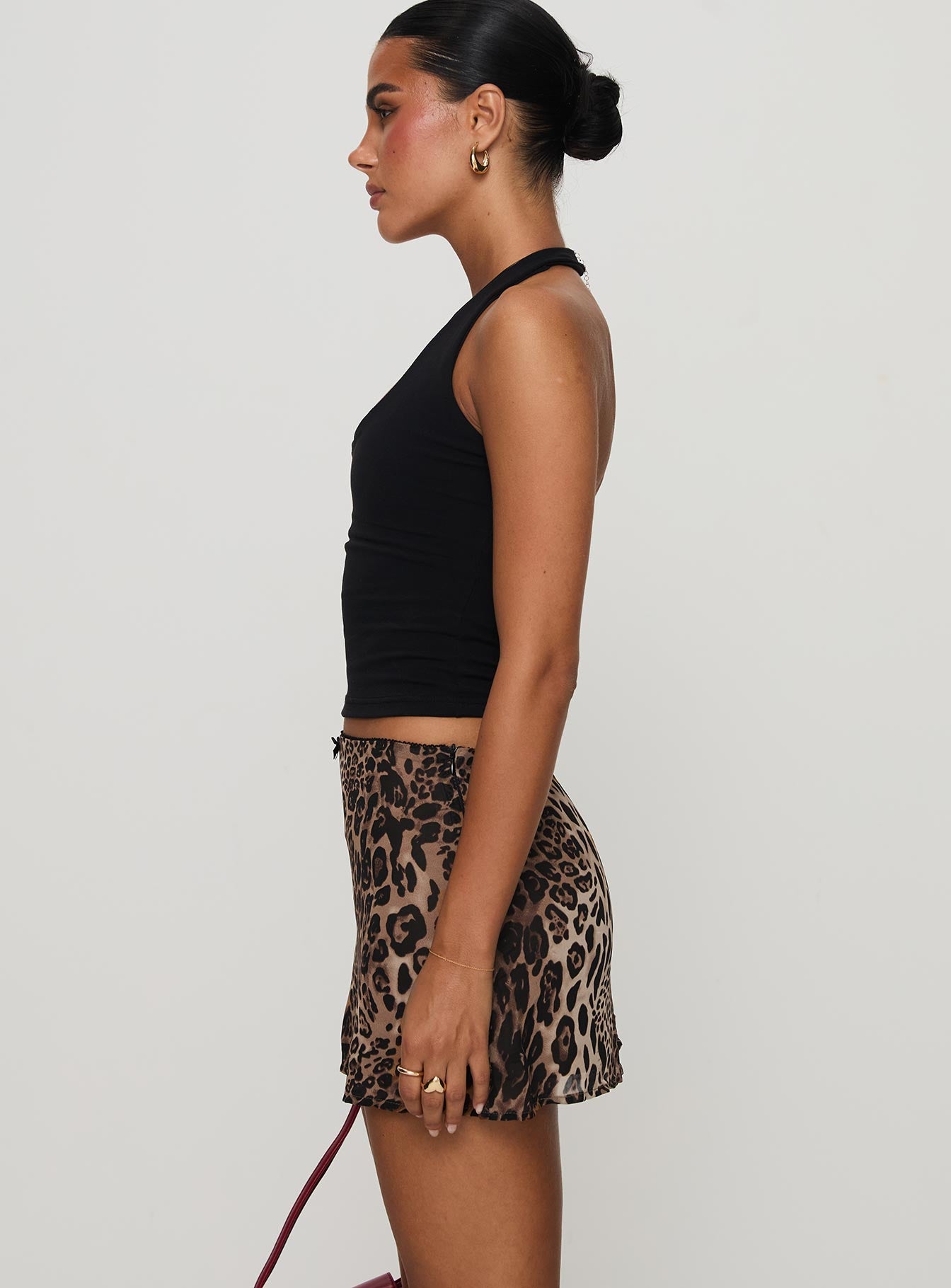 Tejano Mini Skirt Leopard Buy Cheap Hot Sale