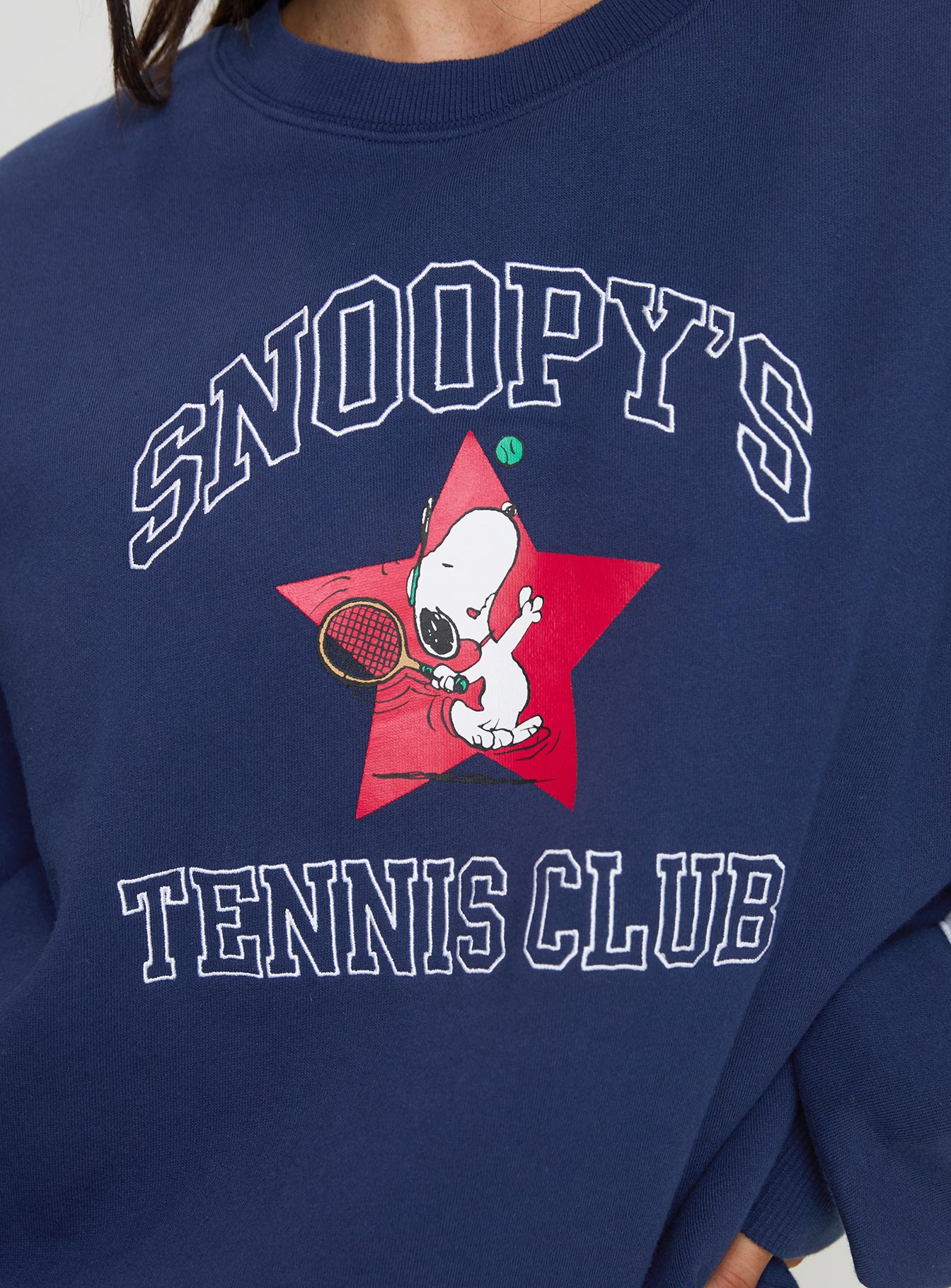 Snoopy Star Tennis Club Sweater Navy Buy Cheap Browse