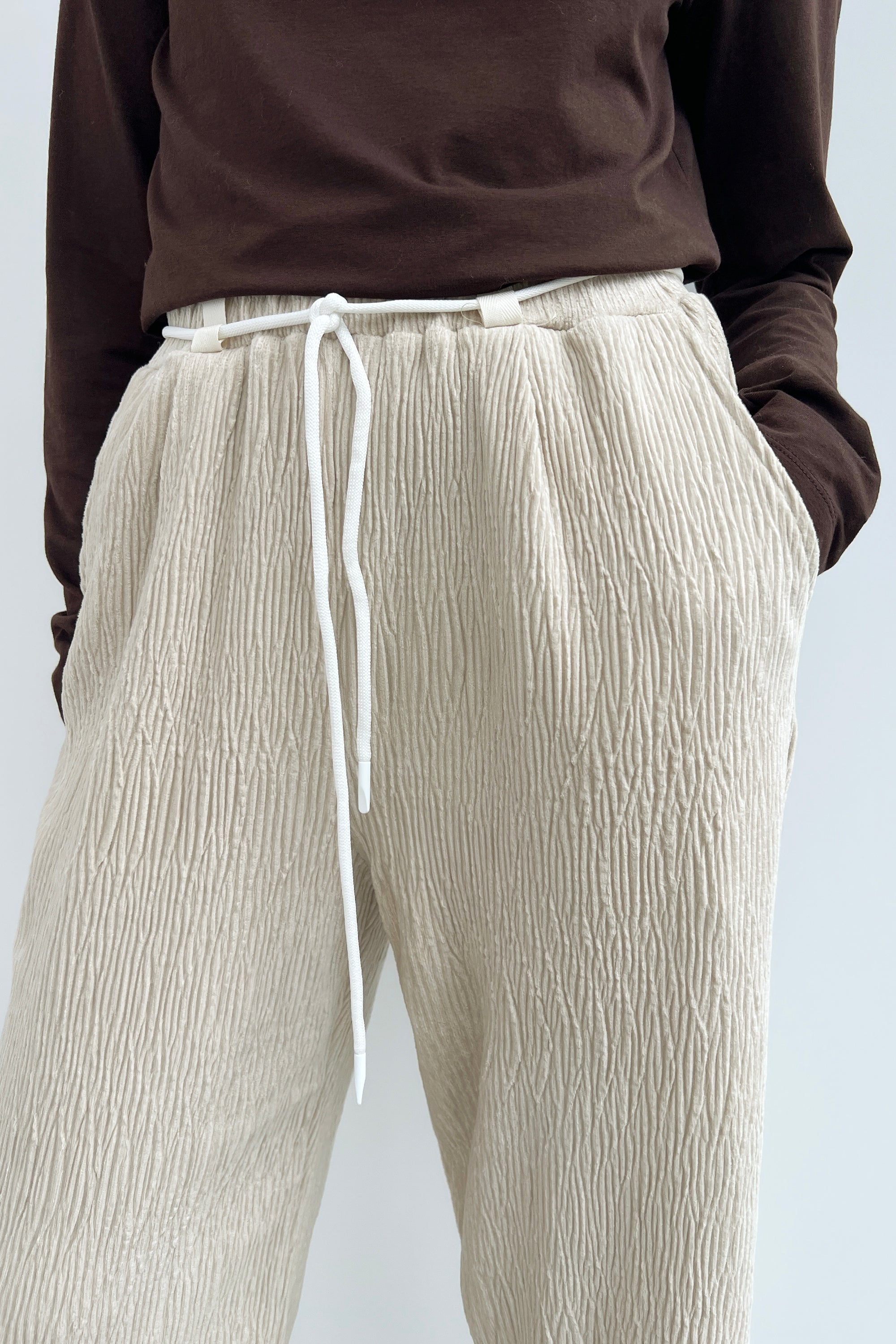 RIBBED STRAIGHT LEG PANTS Buy Cheap Affordable