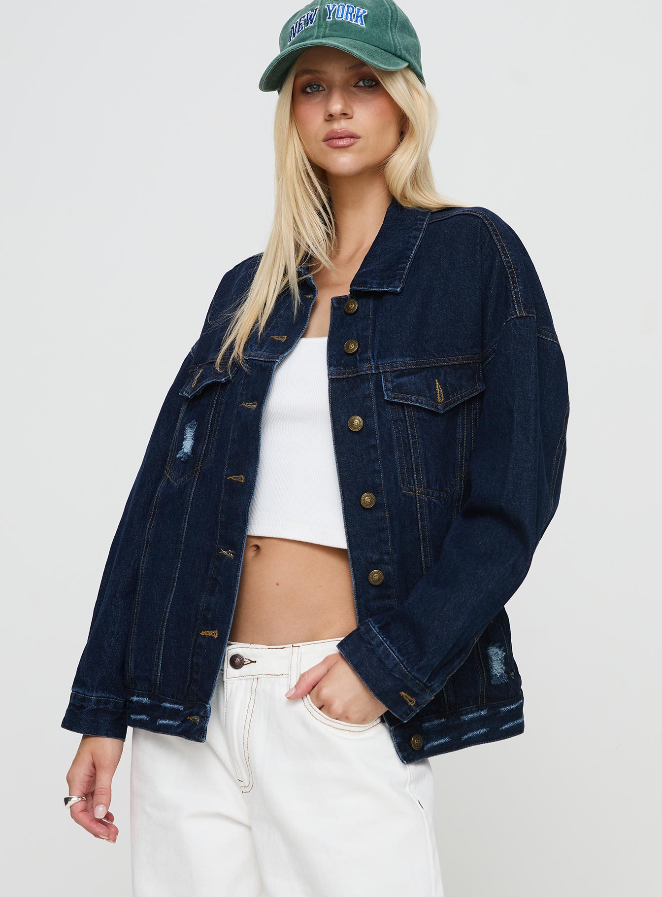 In The World Jacket Blue Denim Sale Wholesale Pice