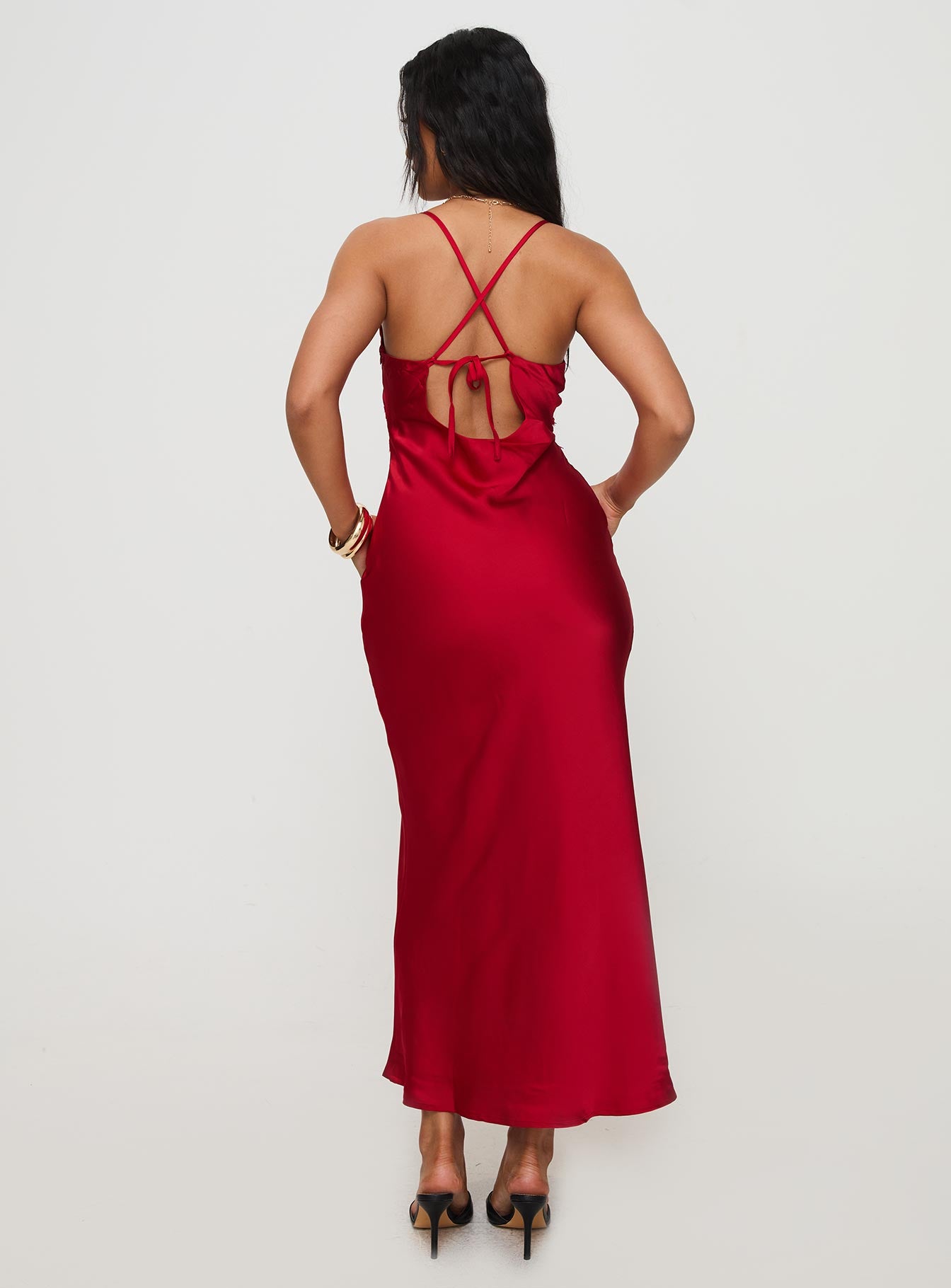 Treasure Bias Cut Maxi Dress Red Pictures Cheap Online