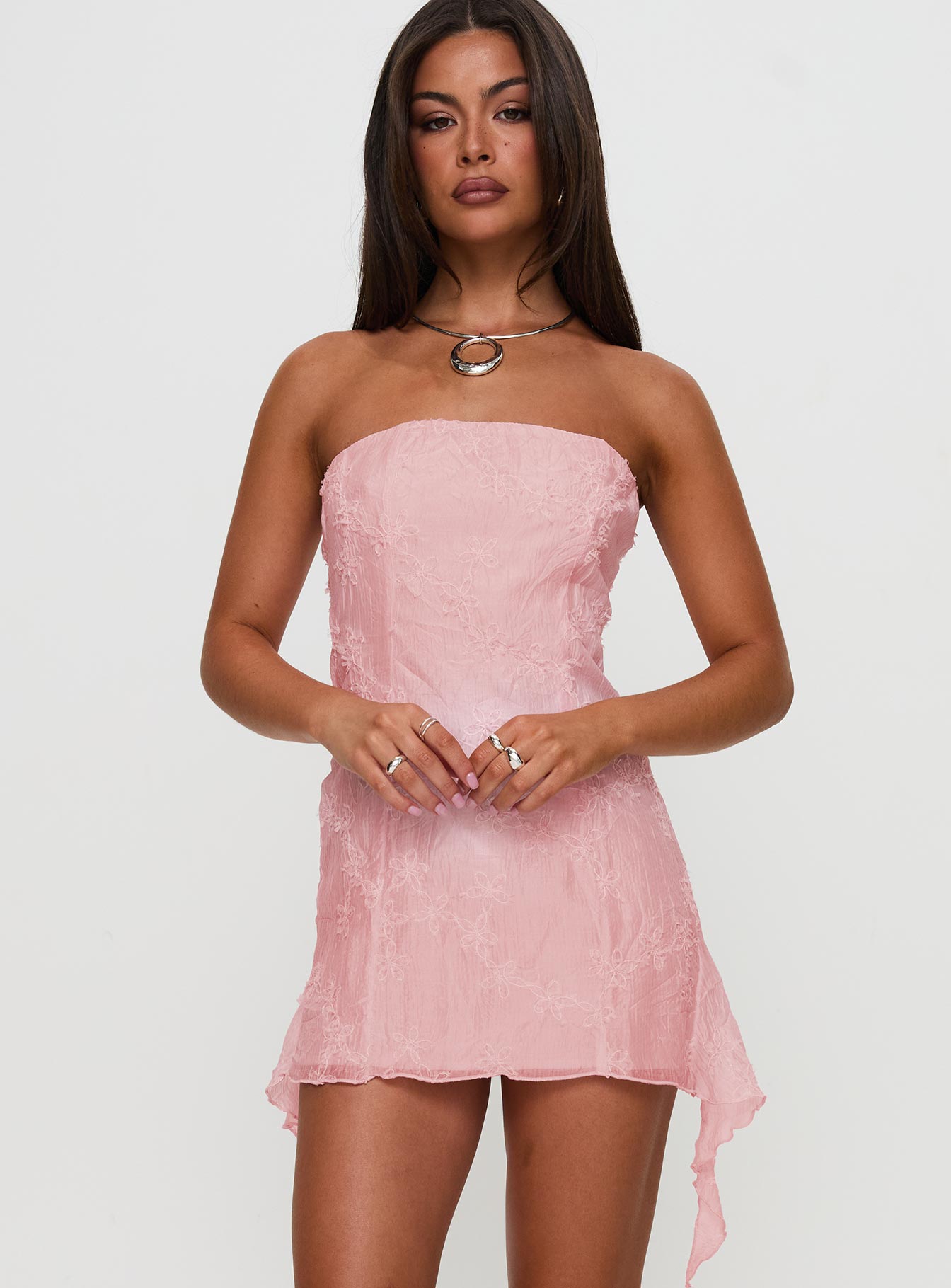 Tomika Strapless Mini Dress Pink Tall Cheap Sale Tumblr