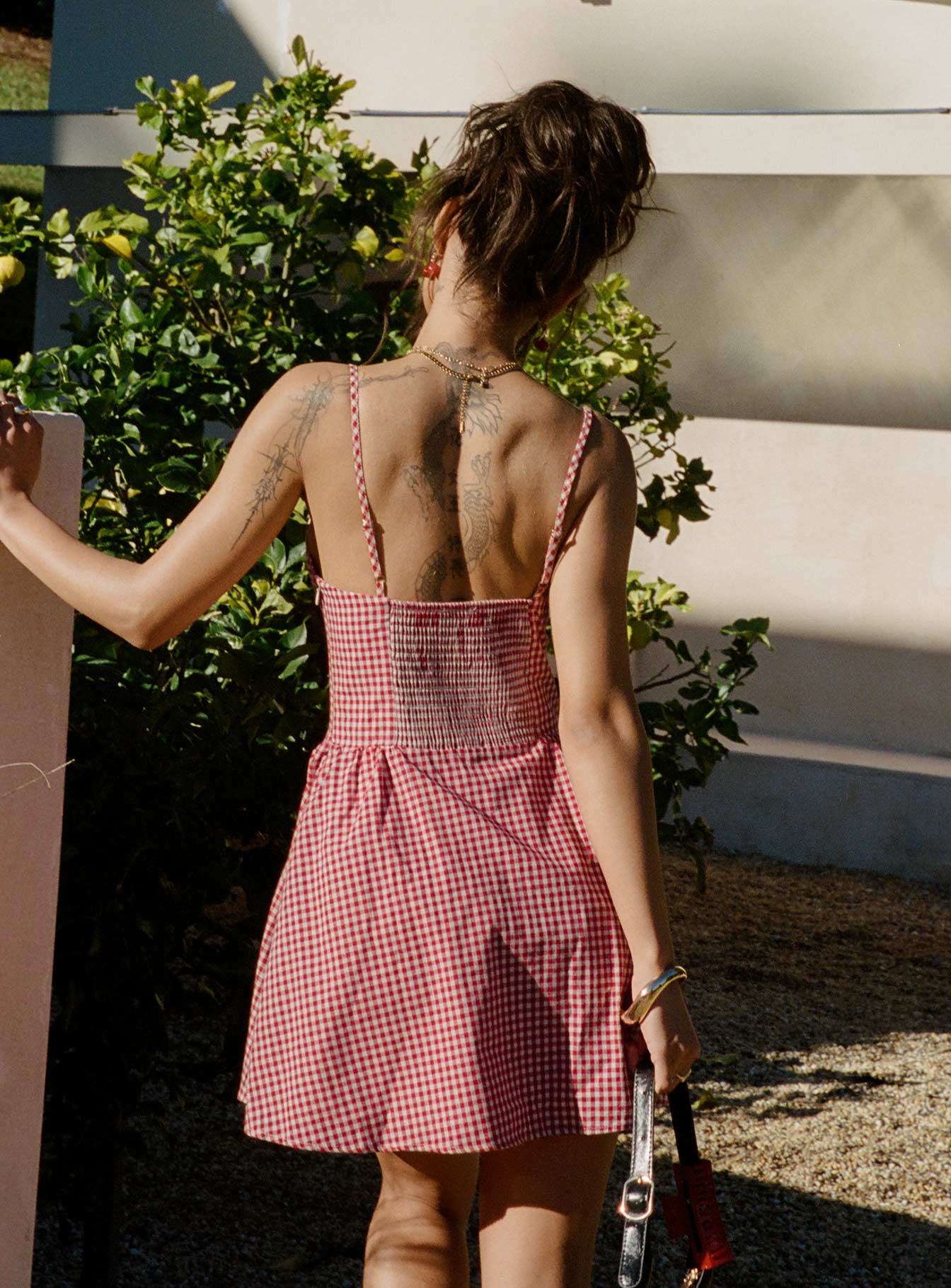 Toulouse Mini Dress Red Gingham Extremely For Sale