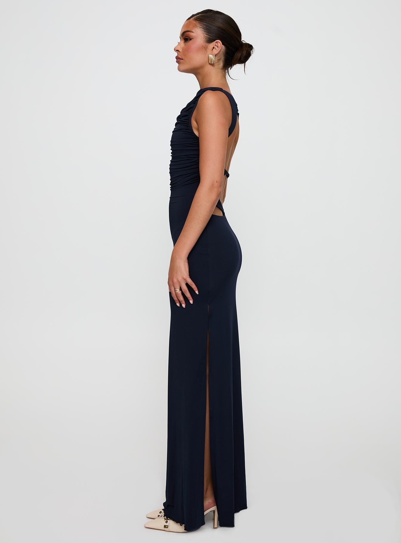 Undeniable Cut Out Maxi Dress Navy Store Sale