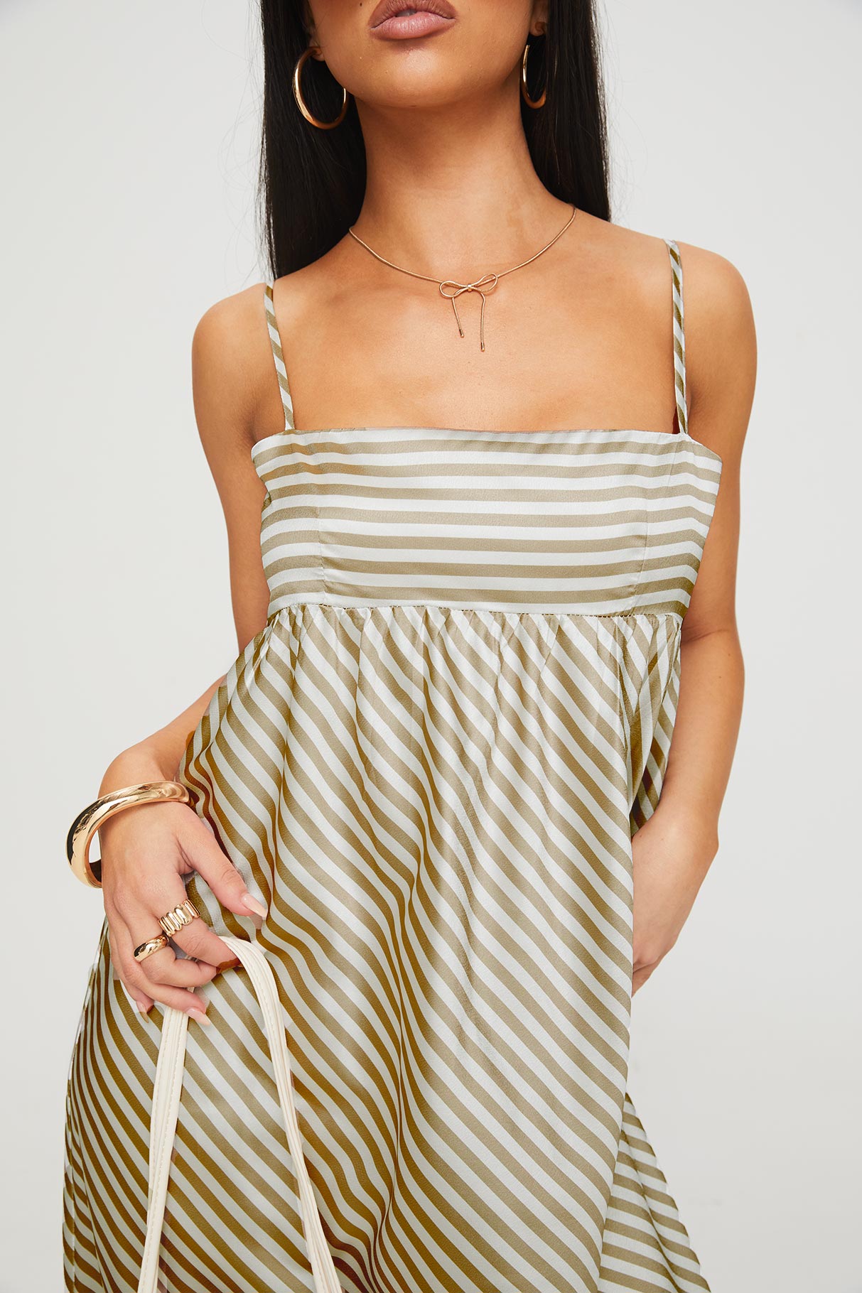 Pansotti Maxi Dress Beige / White Stripe Buy Cheap Manchester