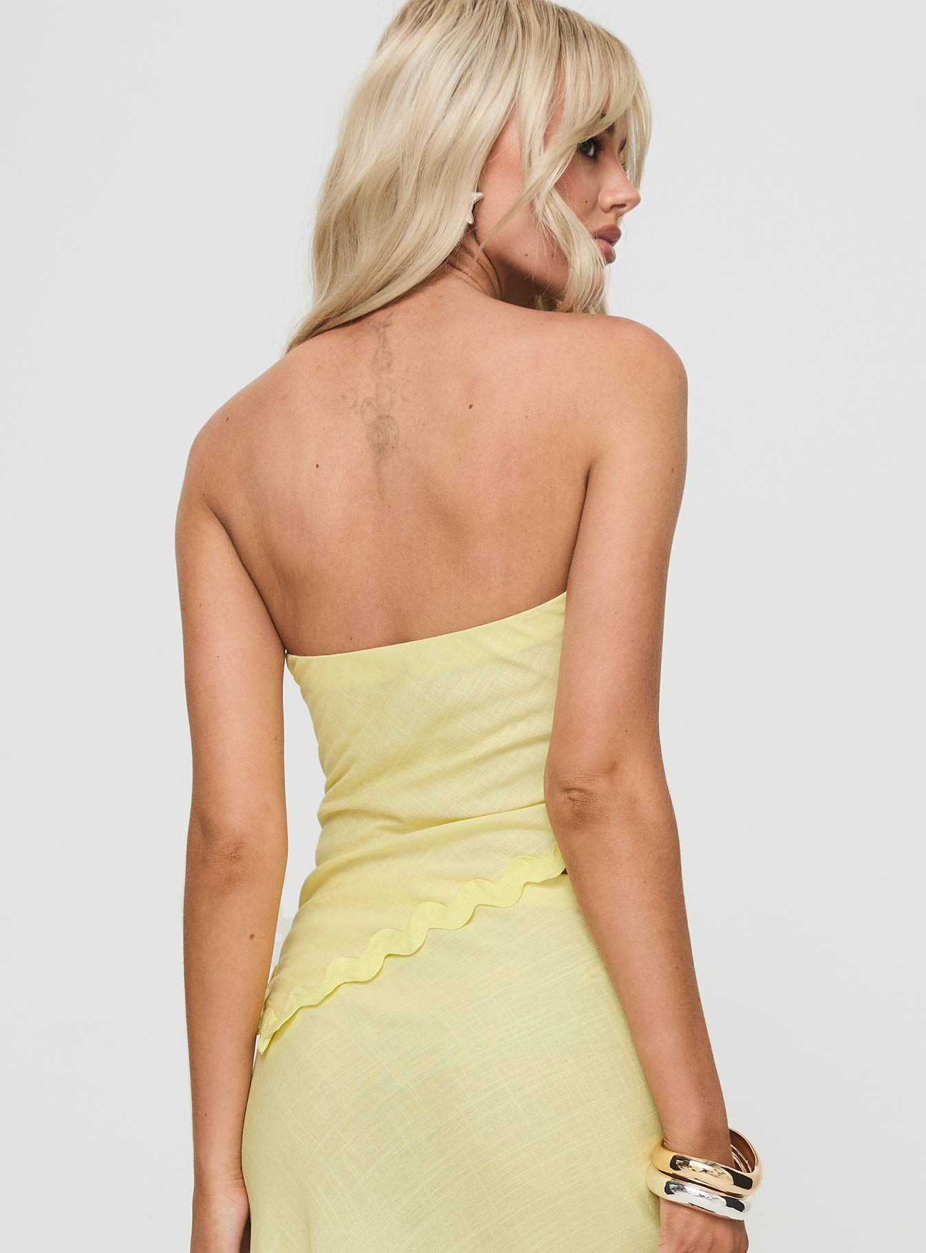 Sunburst Strapless Top Yellow Outlet Amazon