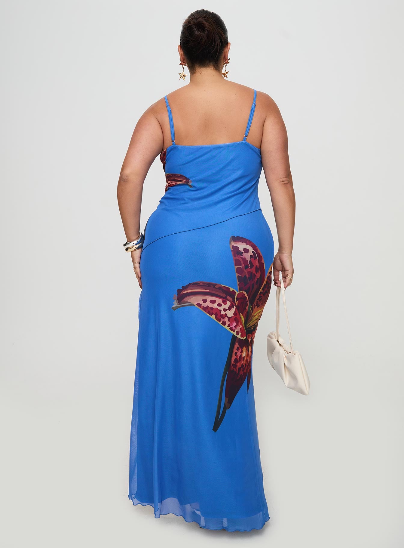 Bespoke Maxi Dress Blue Curve Best Pices For Sale