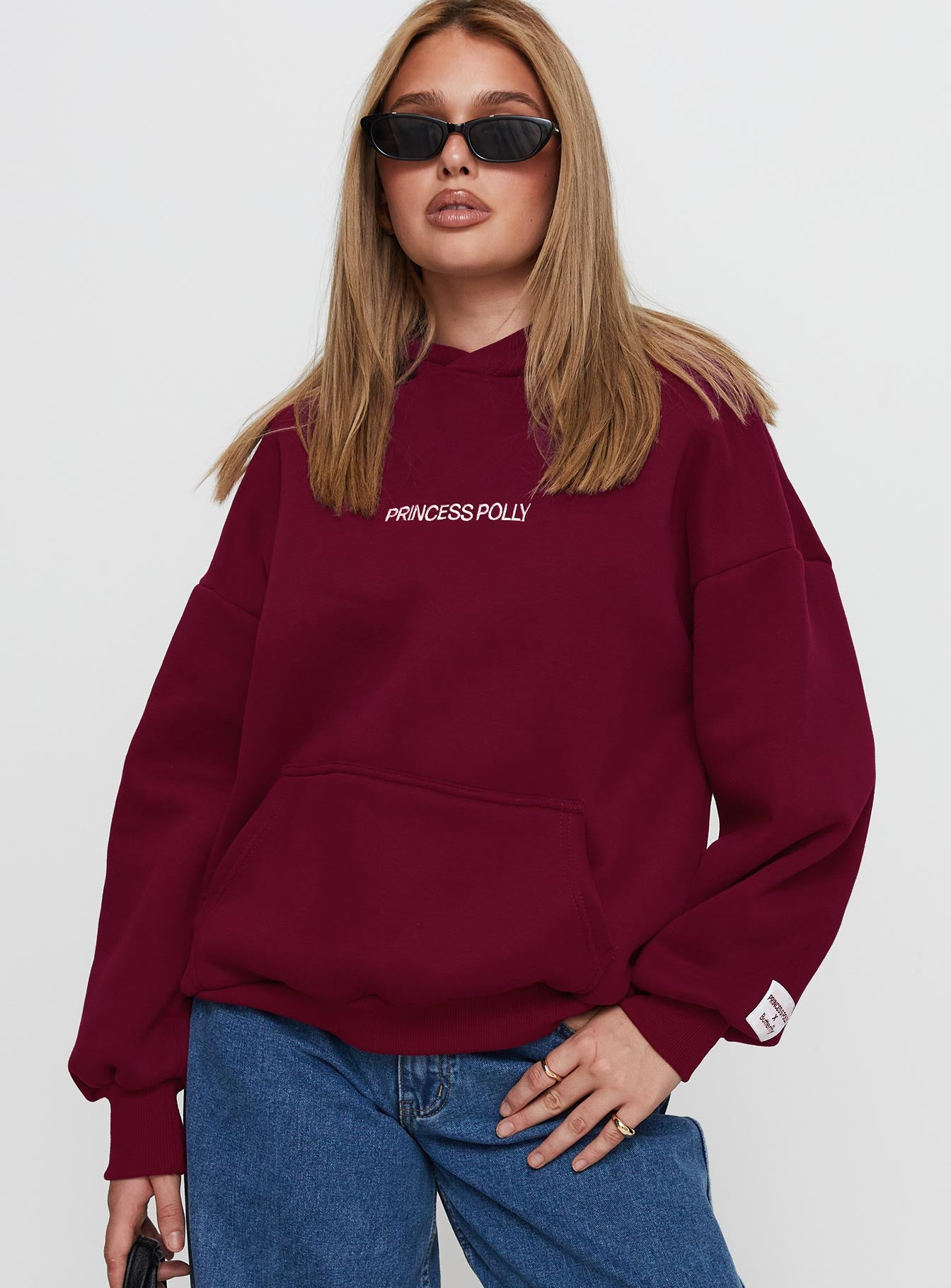 Princess Polly x Butterfly Foundation Charity Merch Hoody Wine Buy Cheap Manchester Great Sale