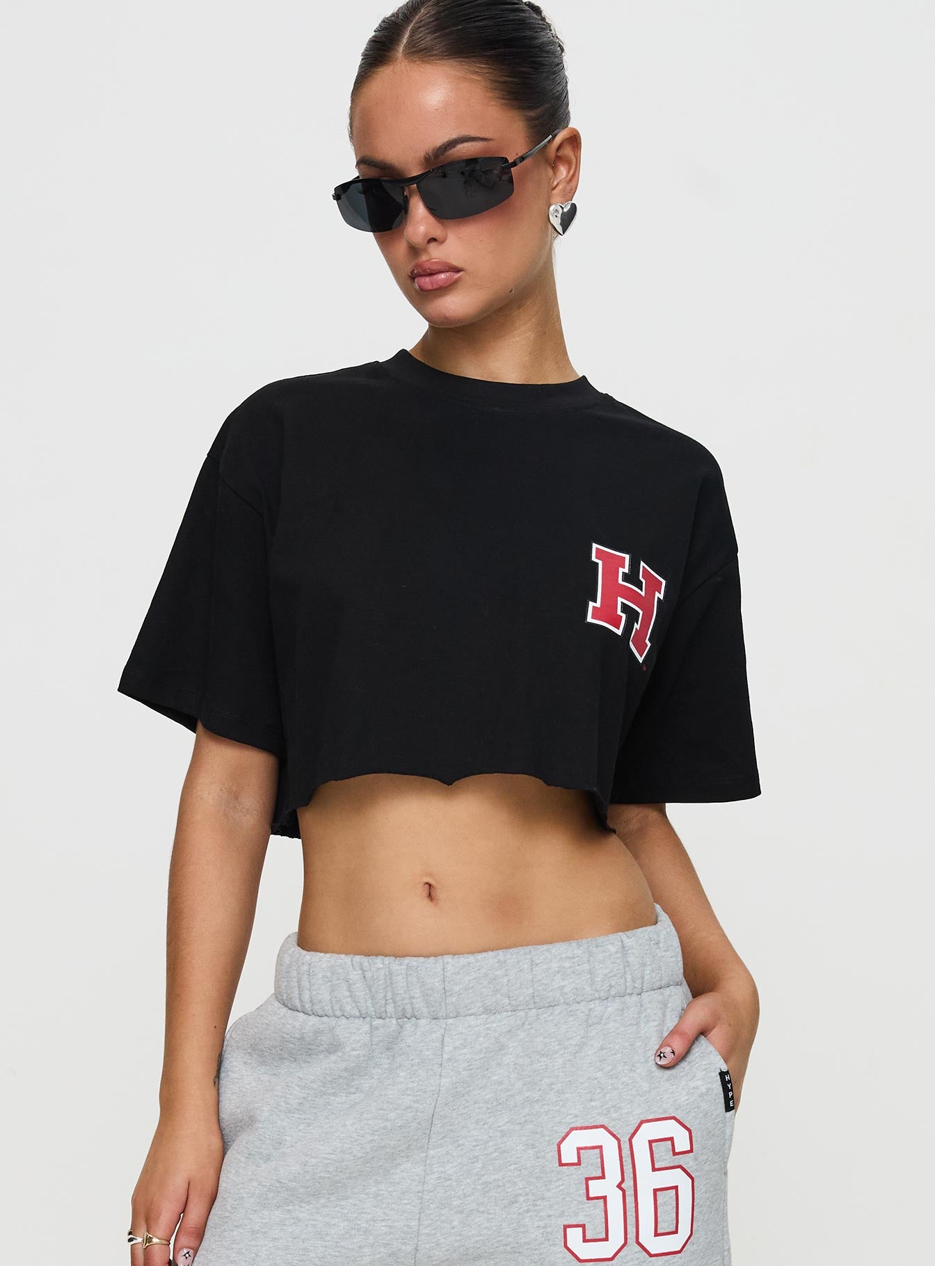 Harvard Graphic Track Top Black Best Wholesale For Sale