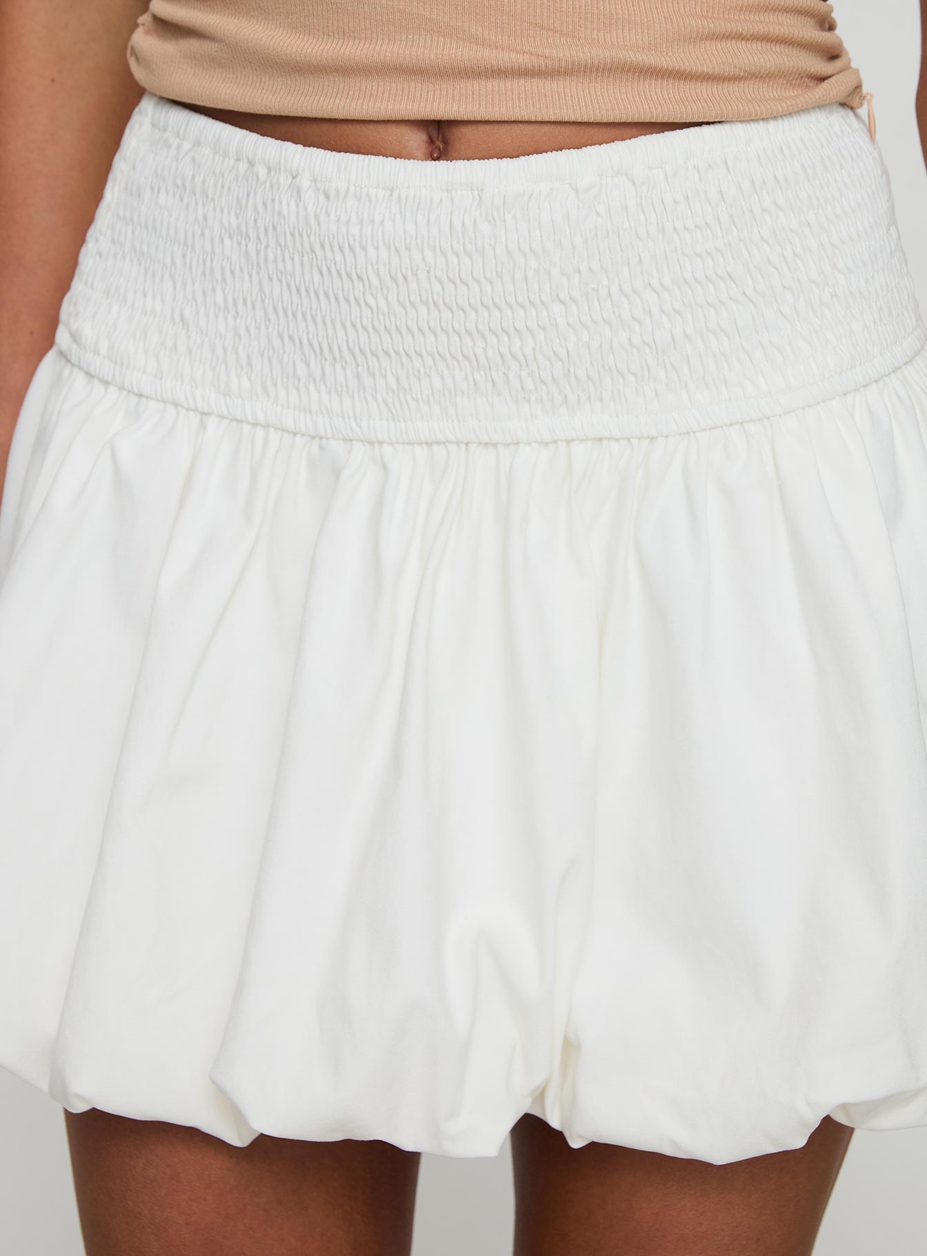 Neddy Bubble Hem Mini Skirt White Free Shipping Eastbay