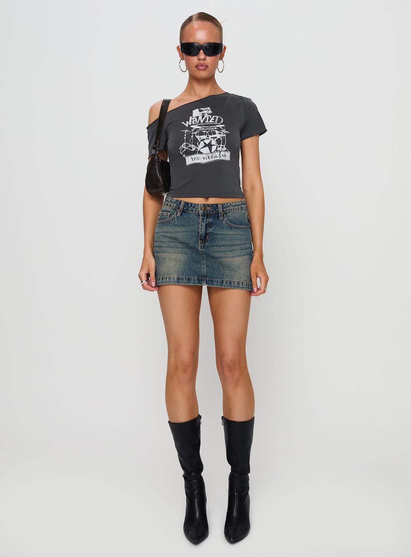 Star Wanted Asymmetrical Tee Grey Nicekicks Cheap Pice