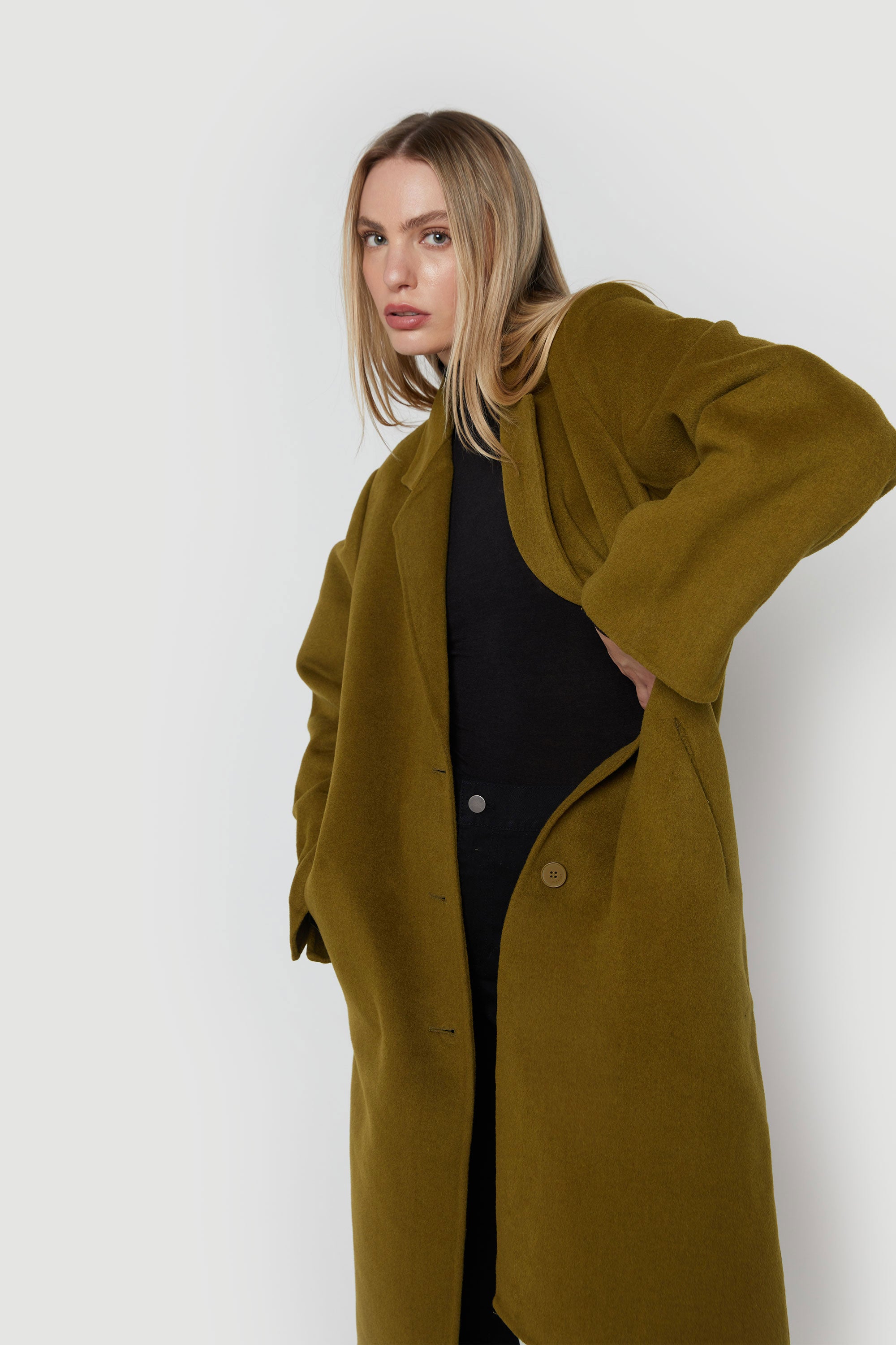 CLASSIC FIT WOOL BLEND COAT Clearance Affordable