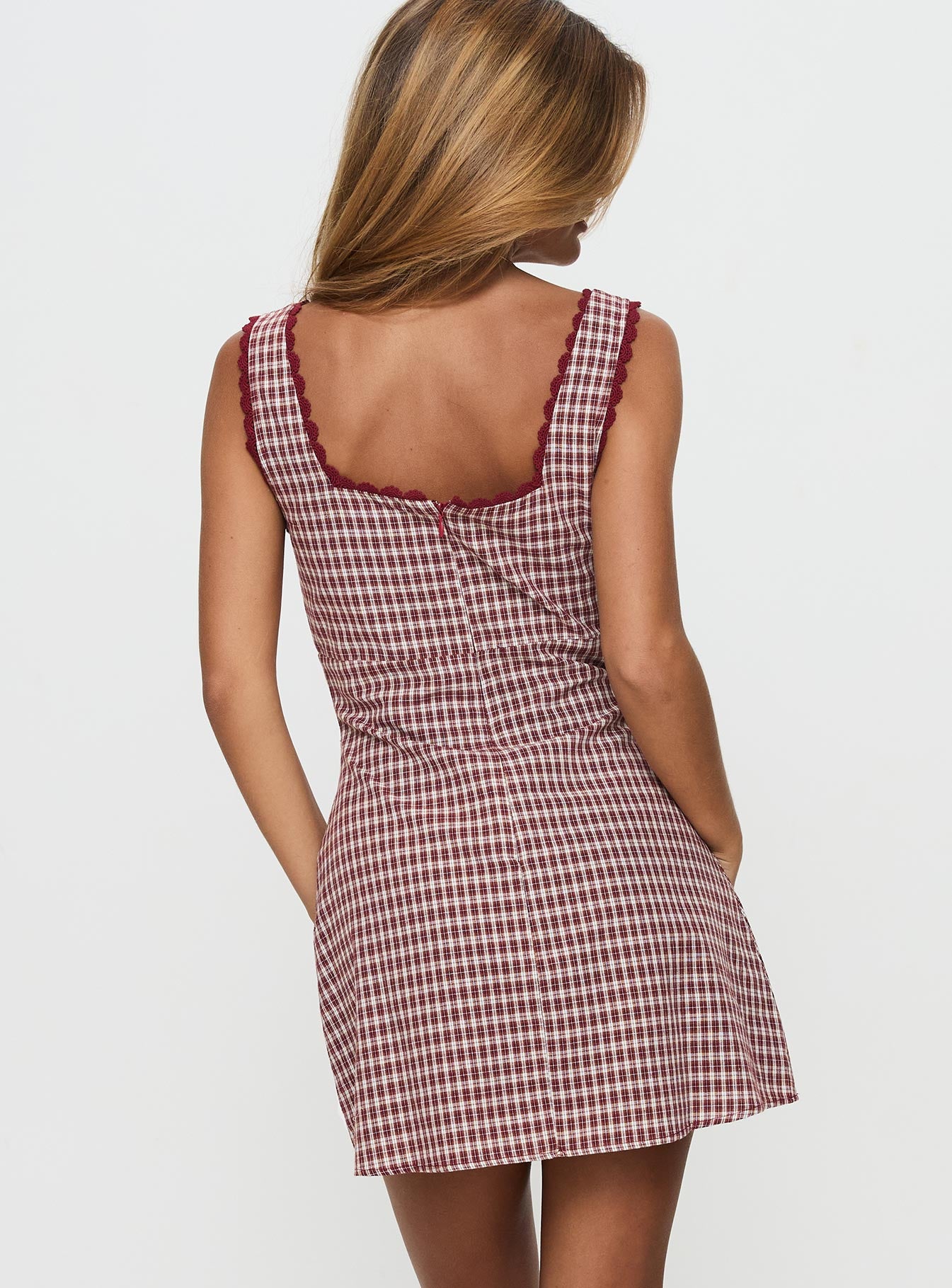 Dasha Mini Dress Red Check Visit New Online