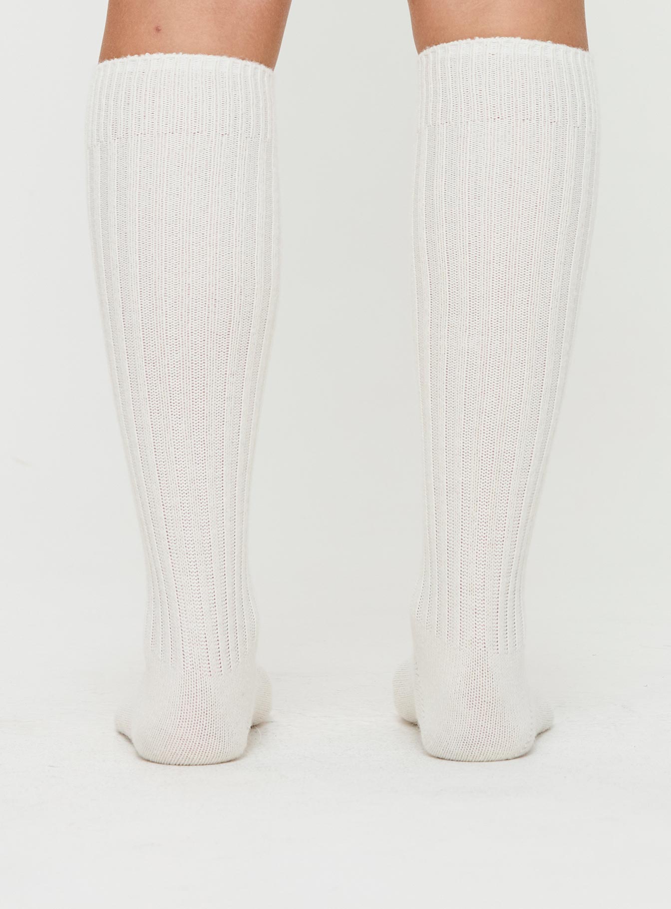 Boderline Knee High Socks White For Cheap Cheap Online