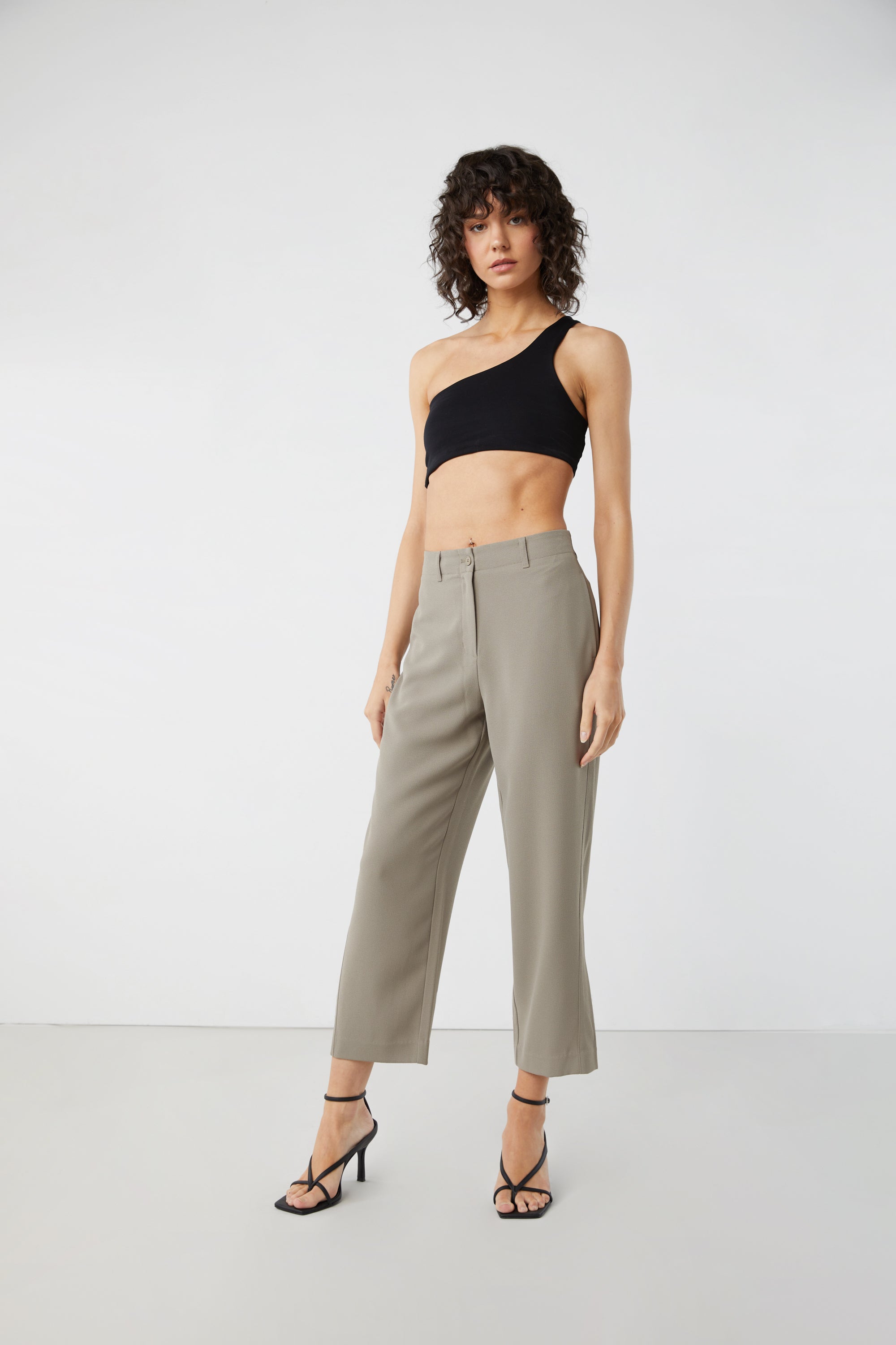 HIGH WAISTED CROPPED PANT Sale Sast