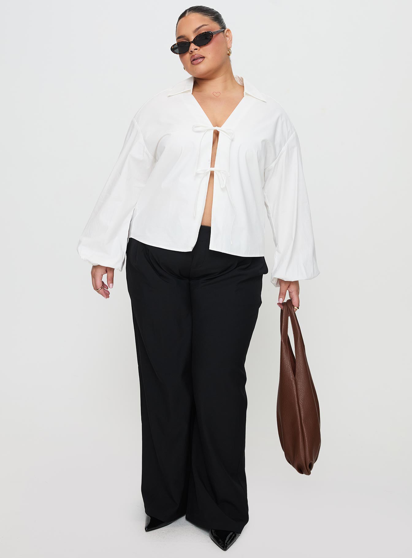 Rinon Long Sleeve Top White Curve Visit Online