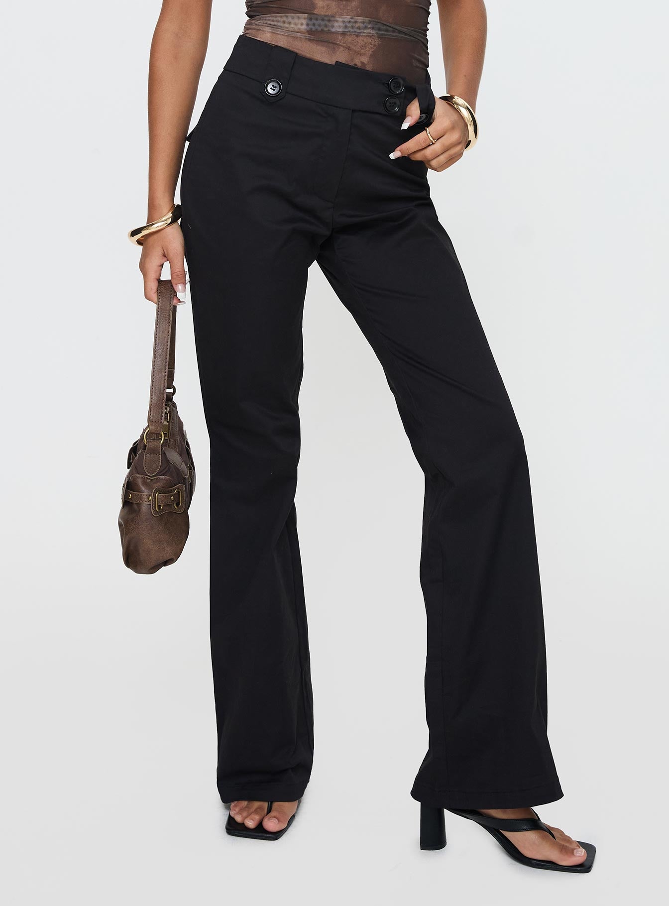 Aislyn Flare Pant Black Free Shipping Original