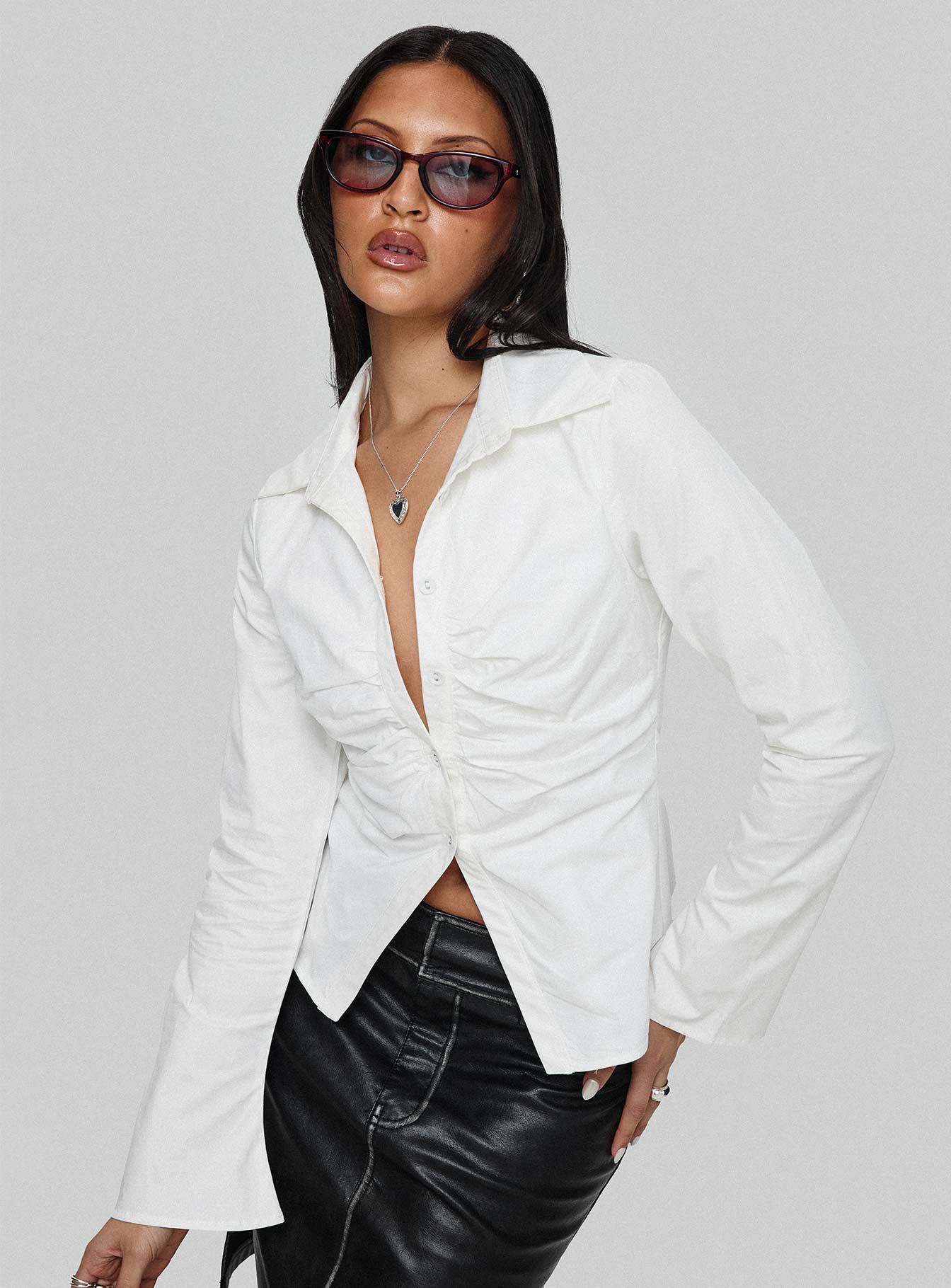 Fleiry Long Sleeve Top White Extremely Cheap Online