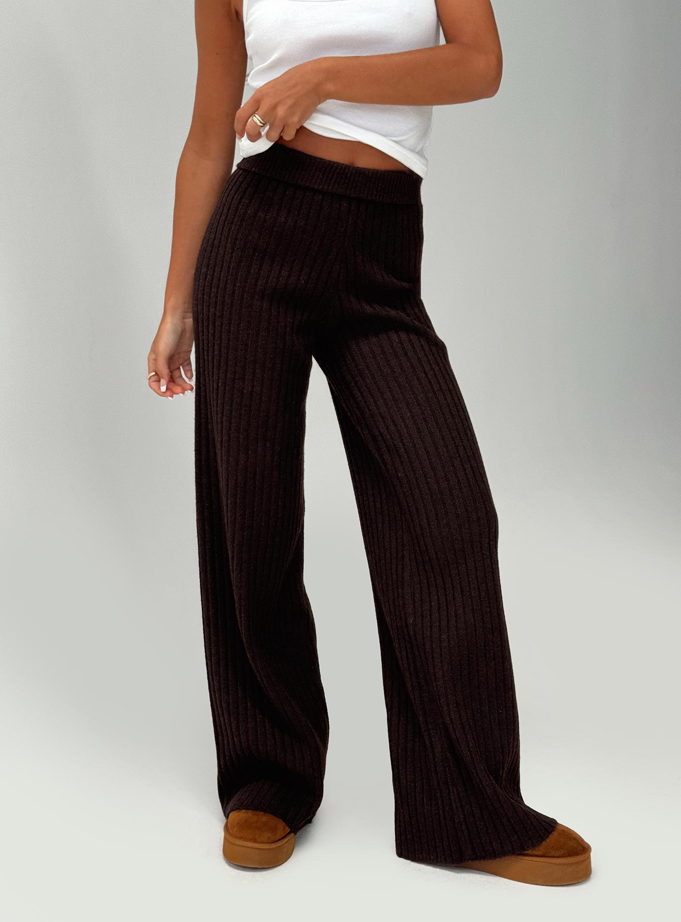 Montana Knit Pants Chocolate Brown Inexpensive