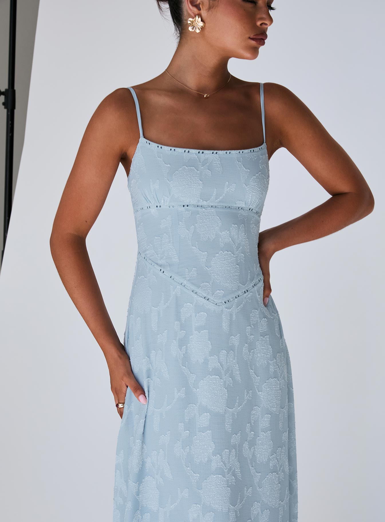 South Of France Maxi Dress Blue Extremely Cheap Online