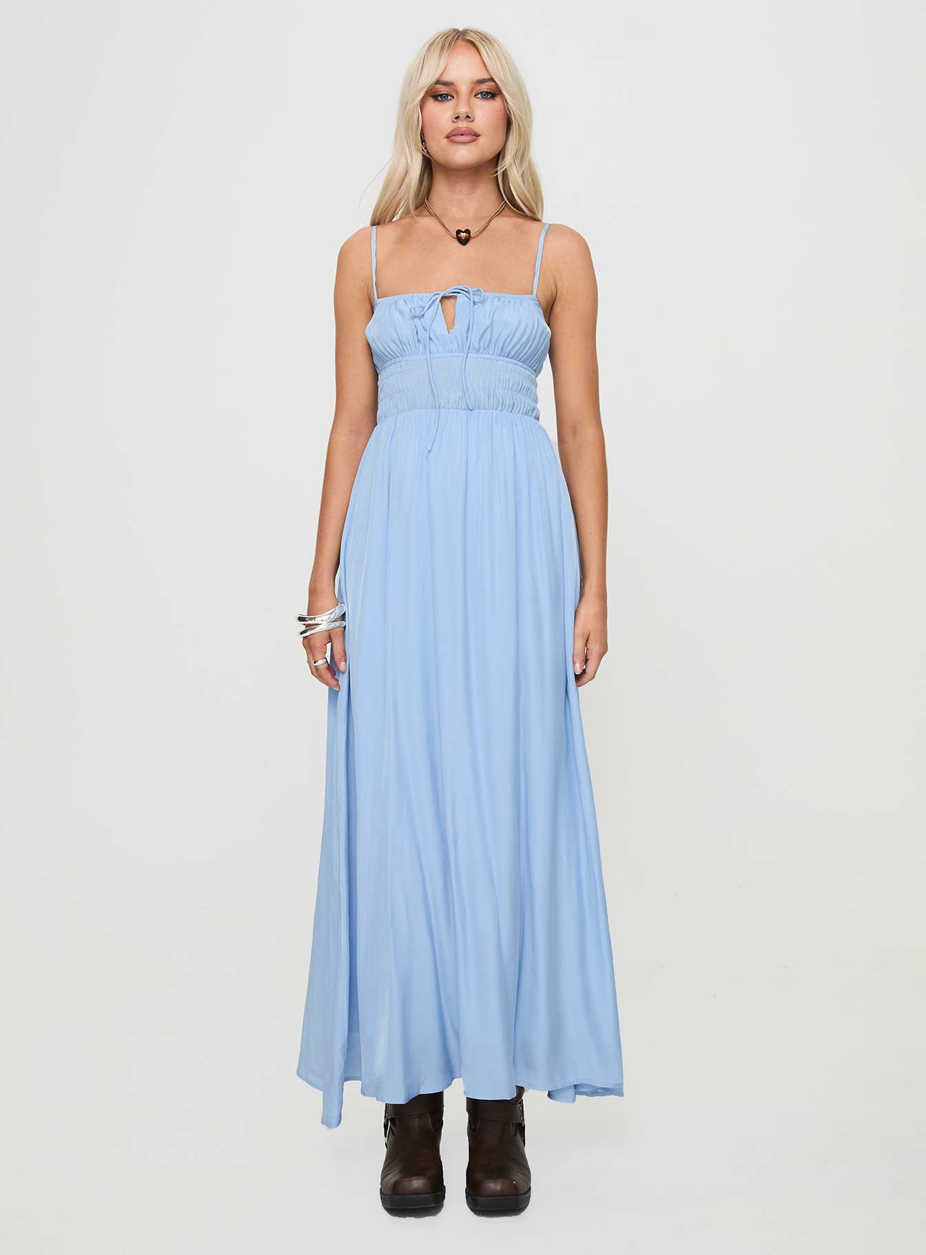 Jersie Maxi Dress Blue Buy Cheap Best Pices