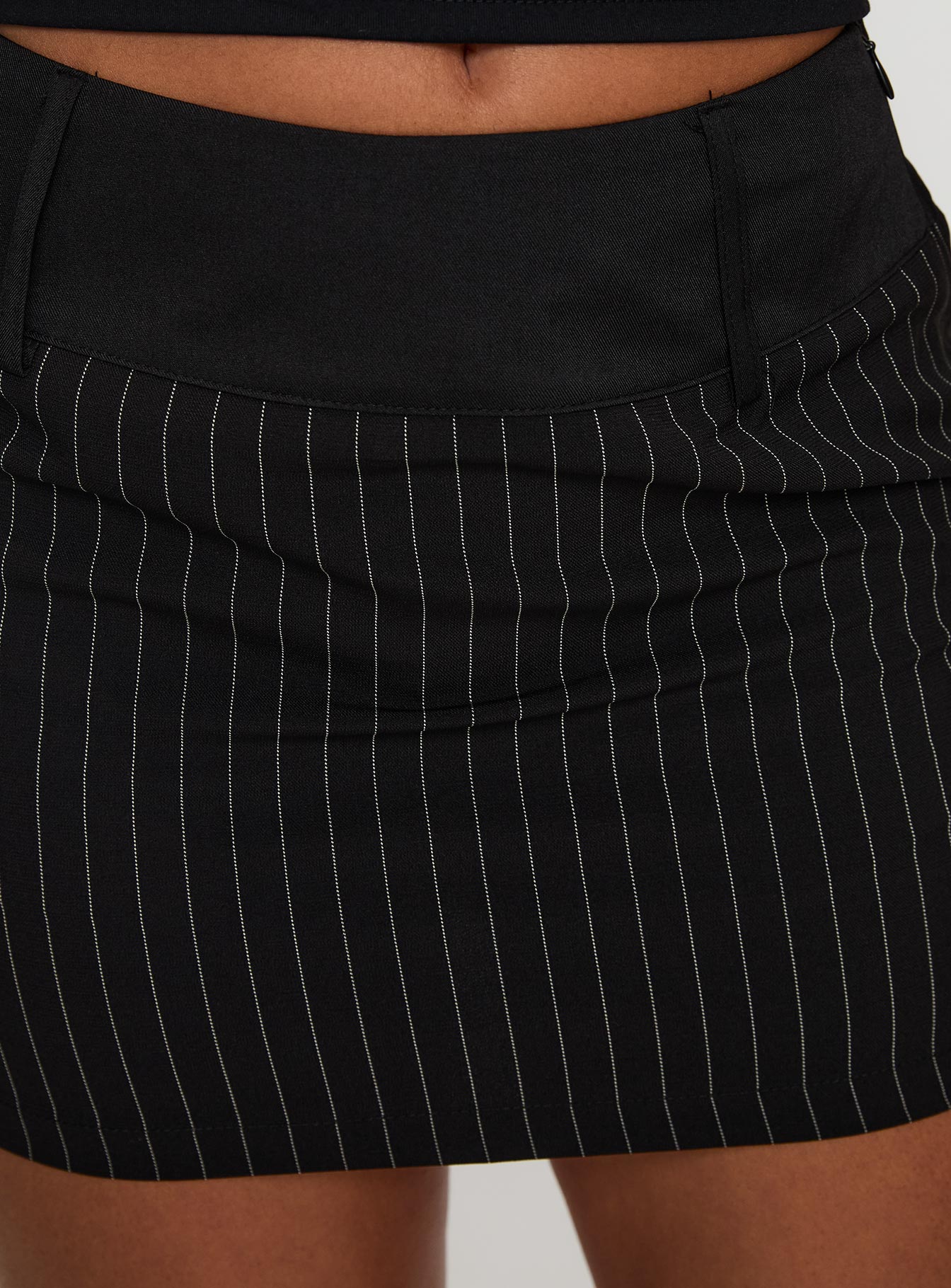 Christel Pinstripe Skort Black Stockist Online