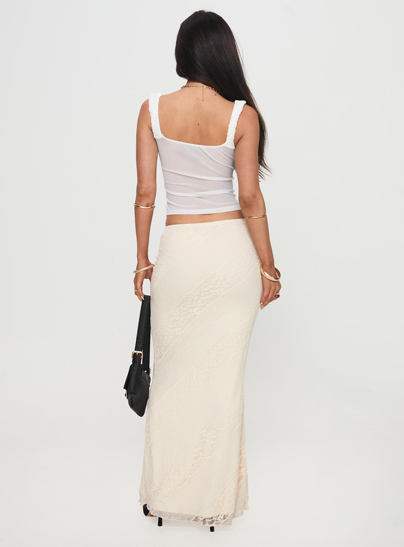 Gazet Maxi Skirt Cream Cheap Outlet Store