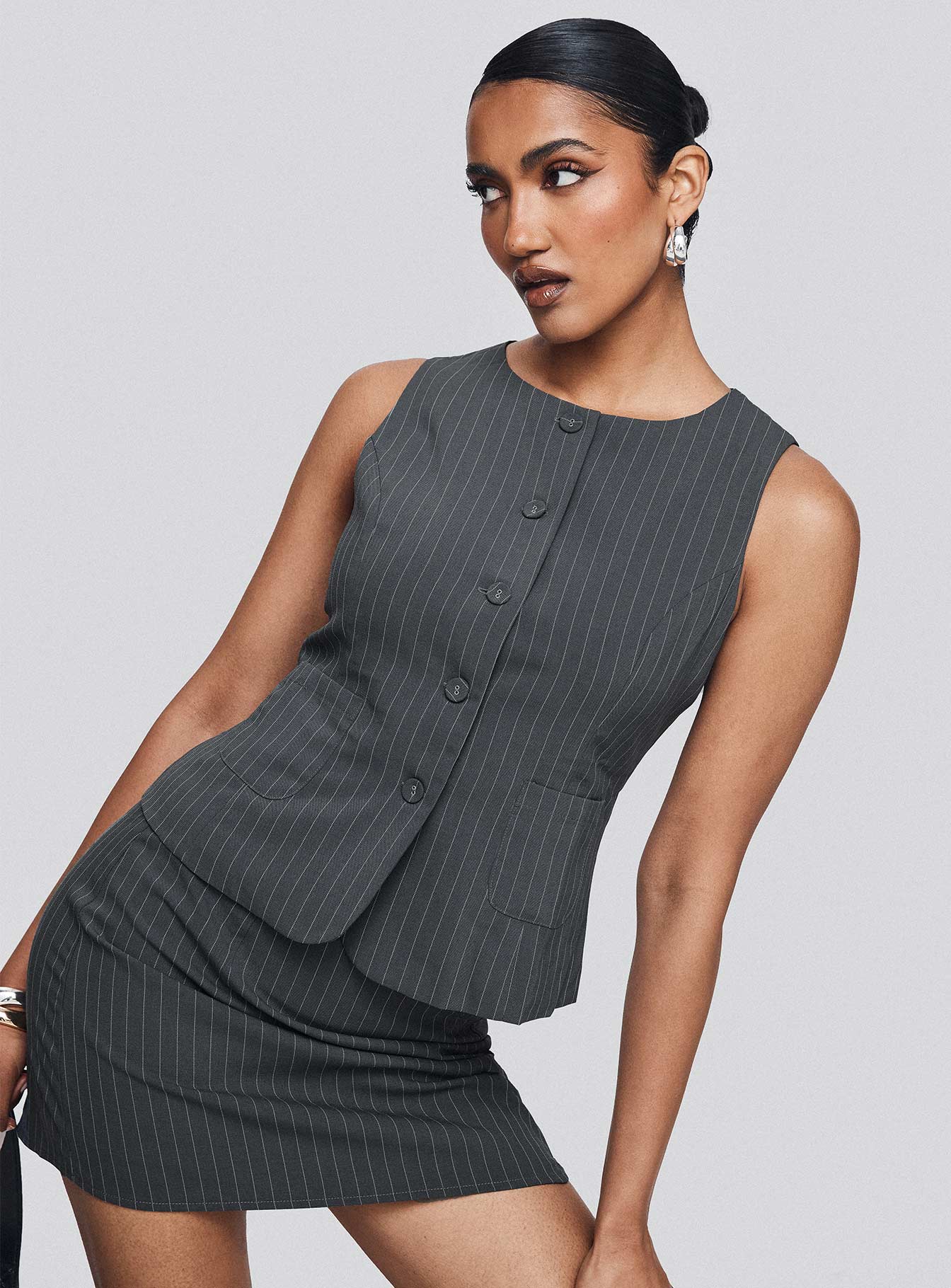 Legrasse Set Charcoal Pinstripe Low Shipping Cheap Pice