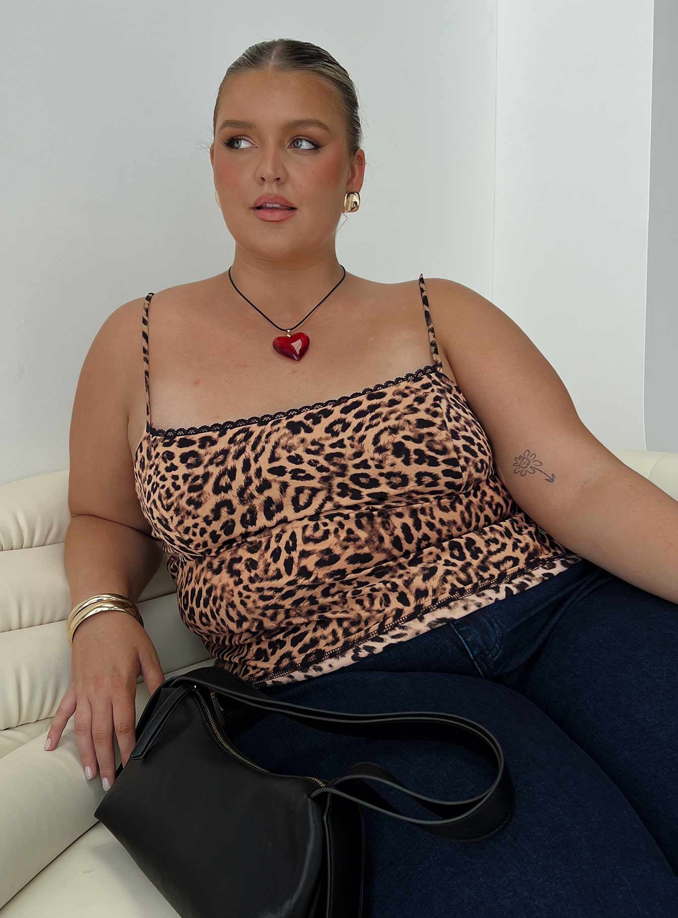 Jaquelyn Top Leopard Curve Outlet Online Shop