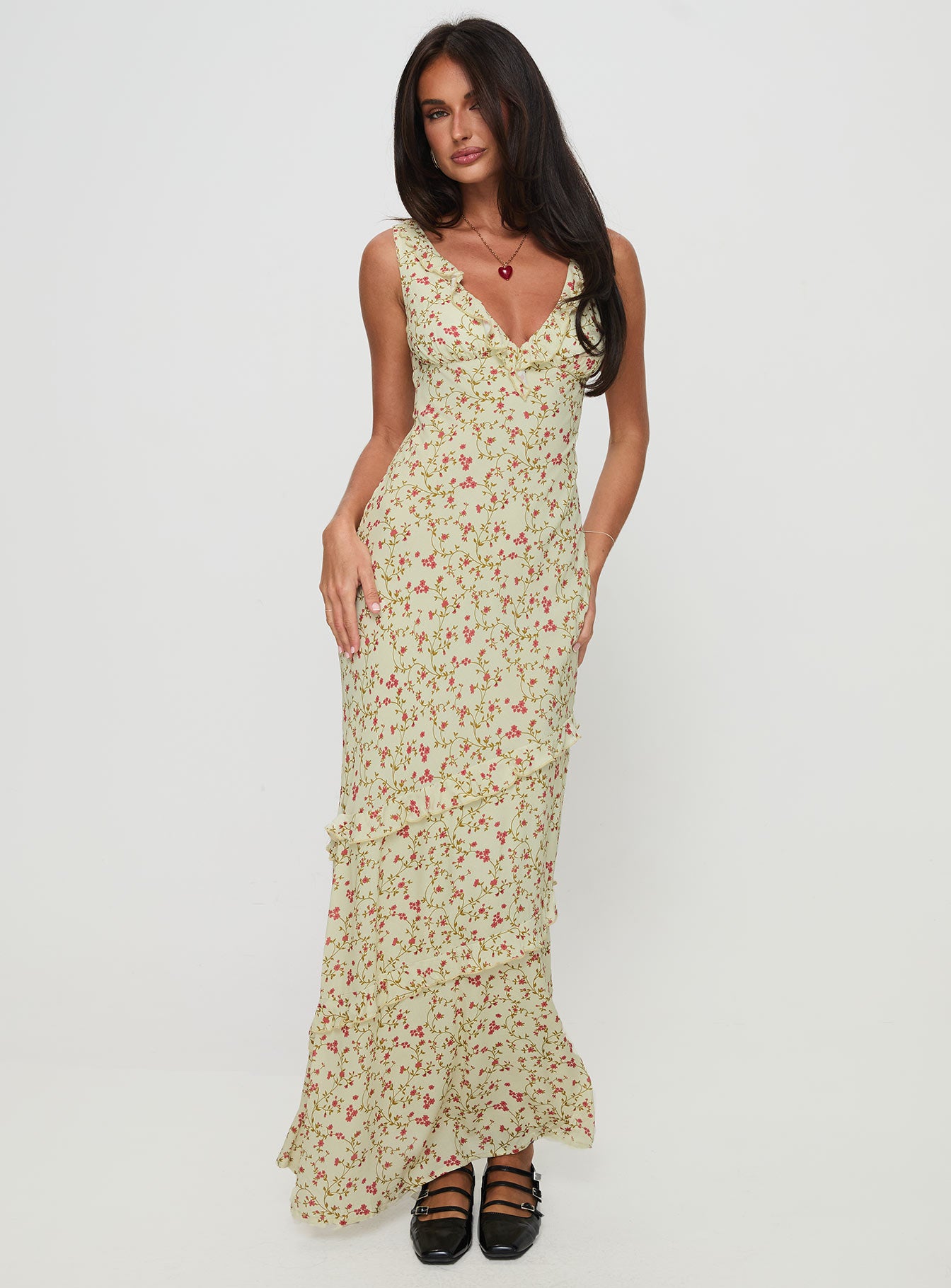 Ridgewood Maxi Dress Beige Floral For Sale 2025