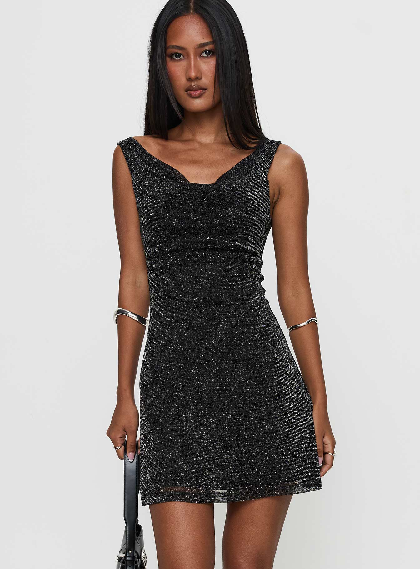 Romani Mini Dress Black Glitter Cheap Footlocker Finishline