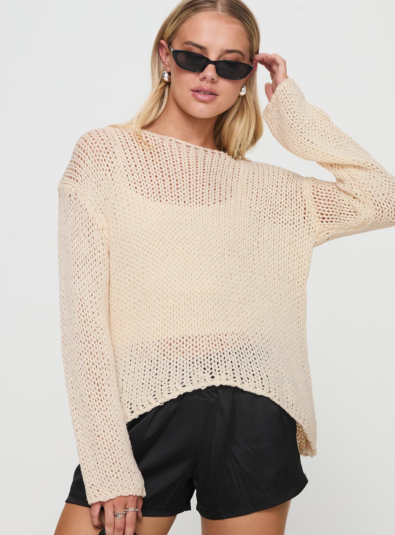 Protea Knit Sweater Beige Clearance Fake