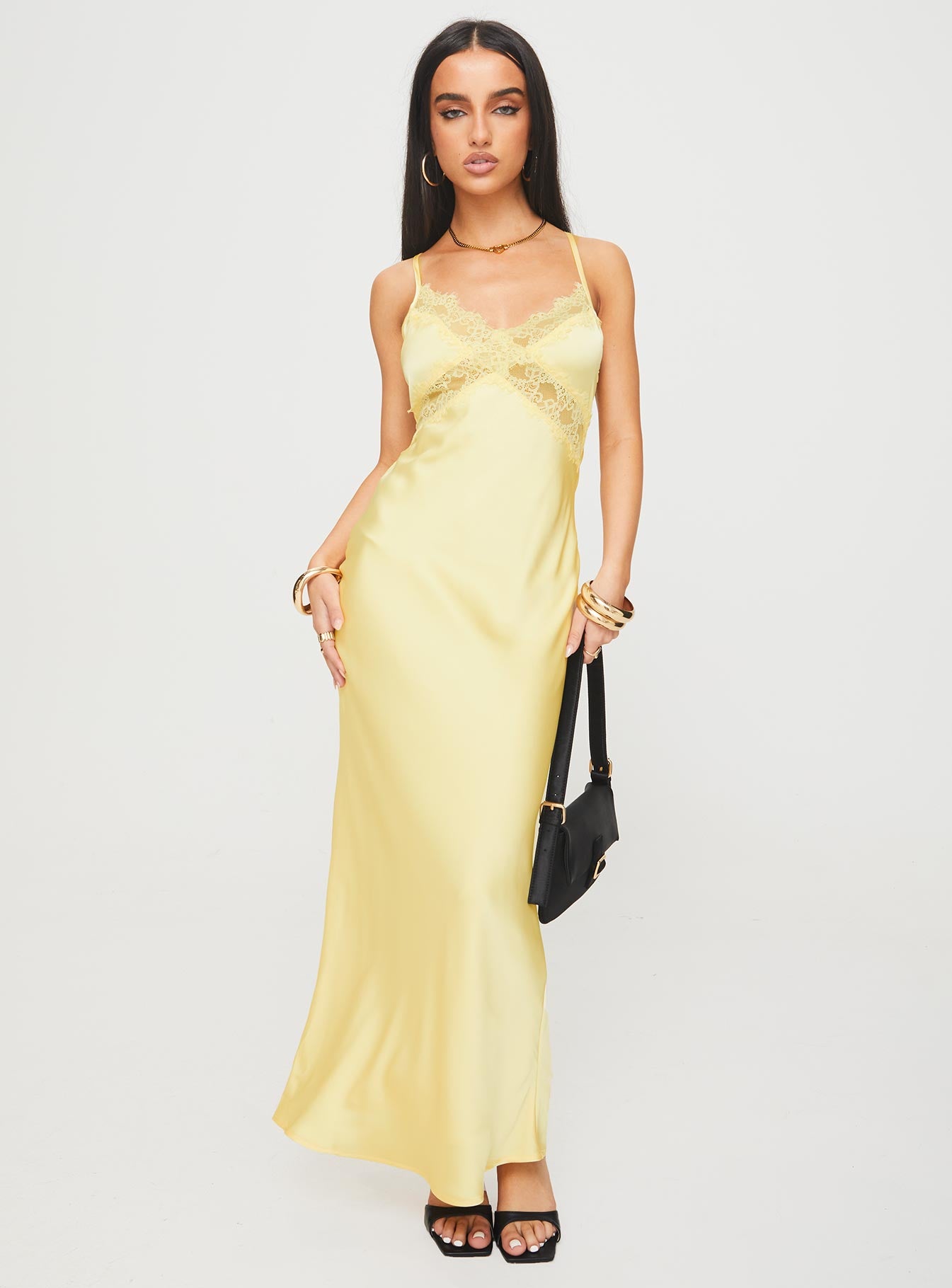 Treasure Bias Cut Maxi Dress Lemon Cheap Online