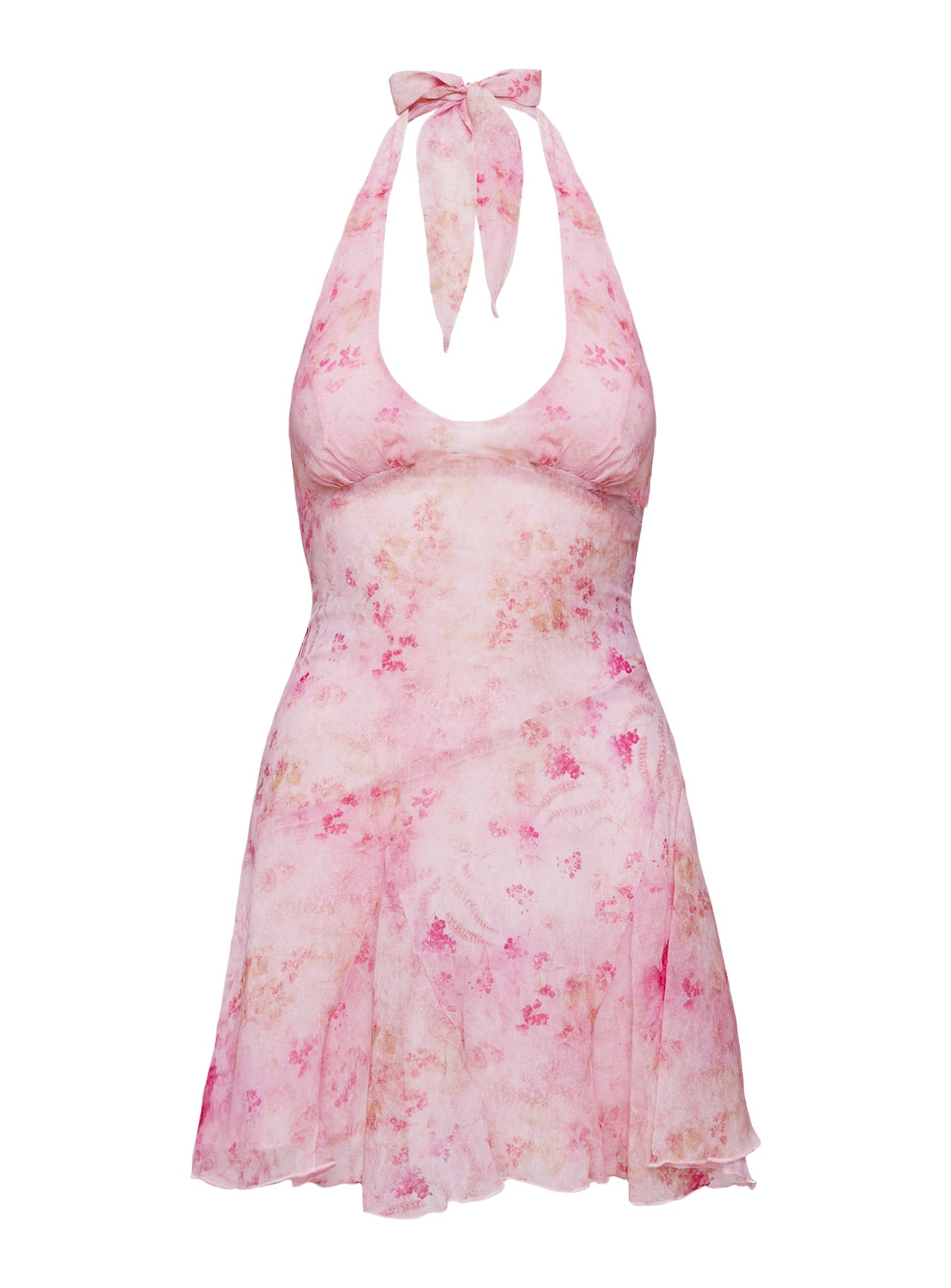 Valorie Halter Mini Dress Pink Footaction Online